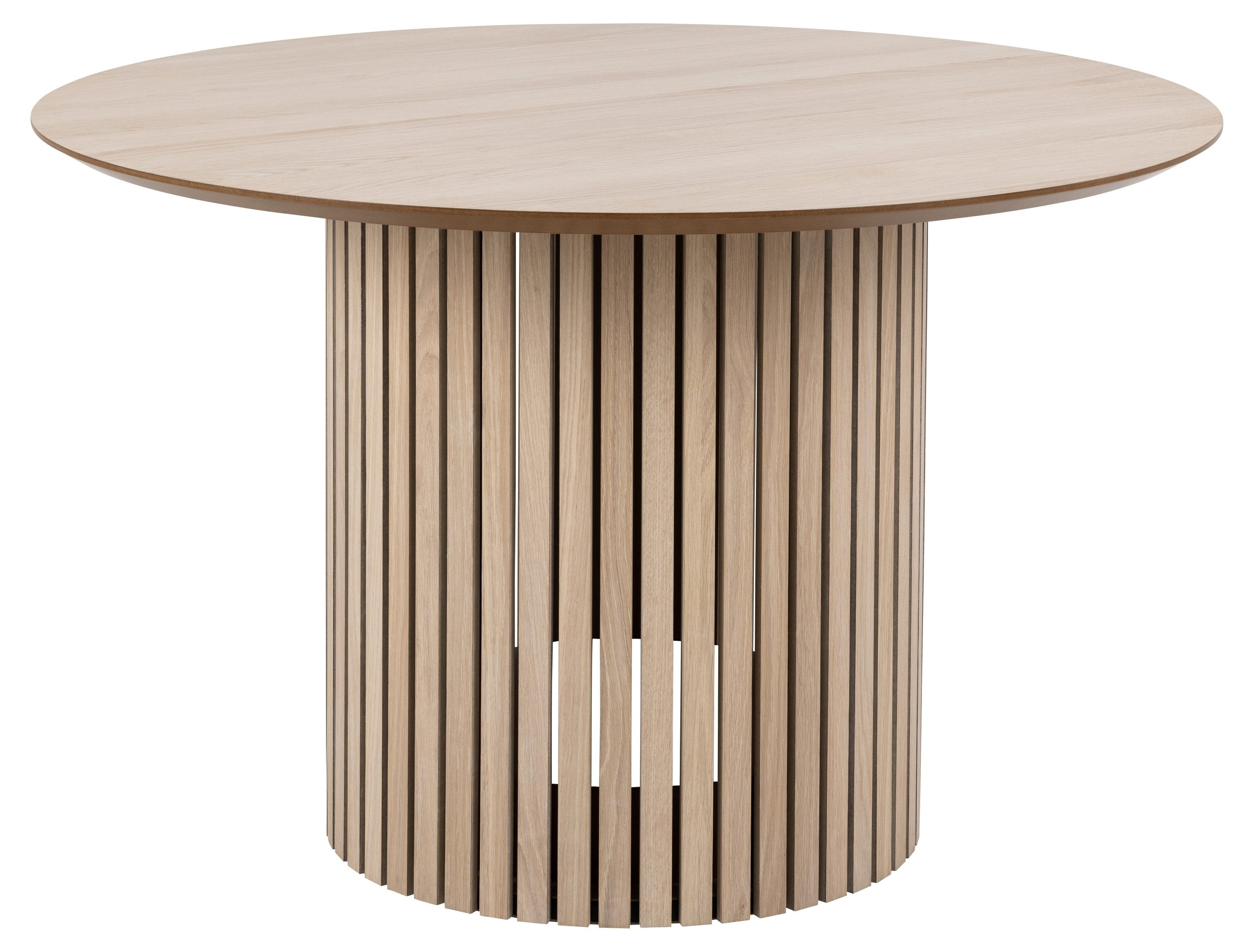 freiraum Esstisch Linley, rund, in Eiche / weiss pigmentiert, MDF - 75x120cm (HxD)