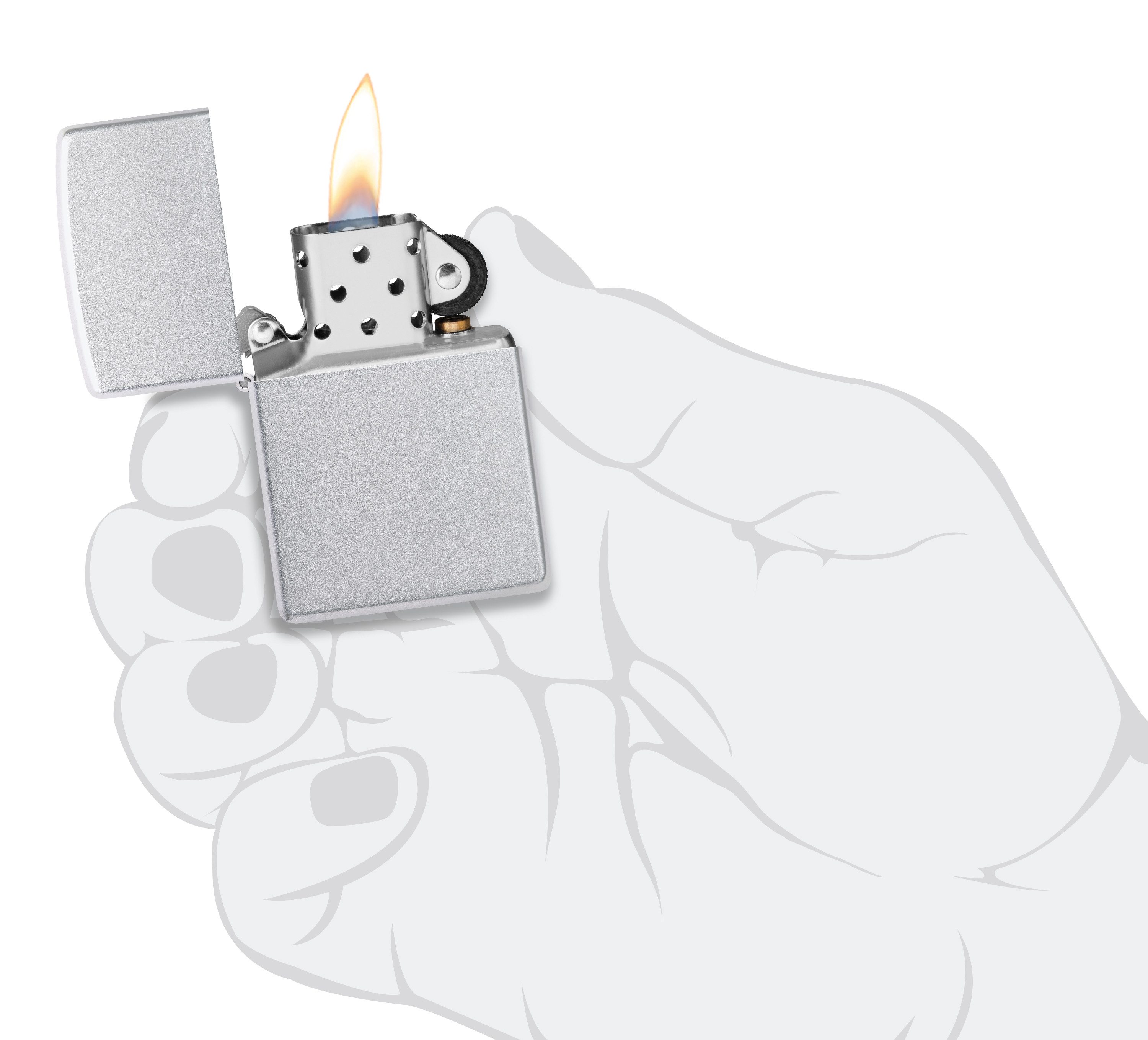 Zippo Feuerzeuge Zippo Sturmfeuerzeug - Base Model - Nachfüllbar Windfest Geschenkbox – Bild 5 von 5