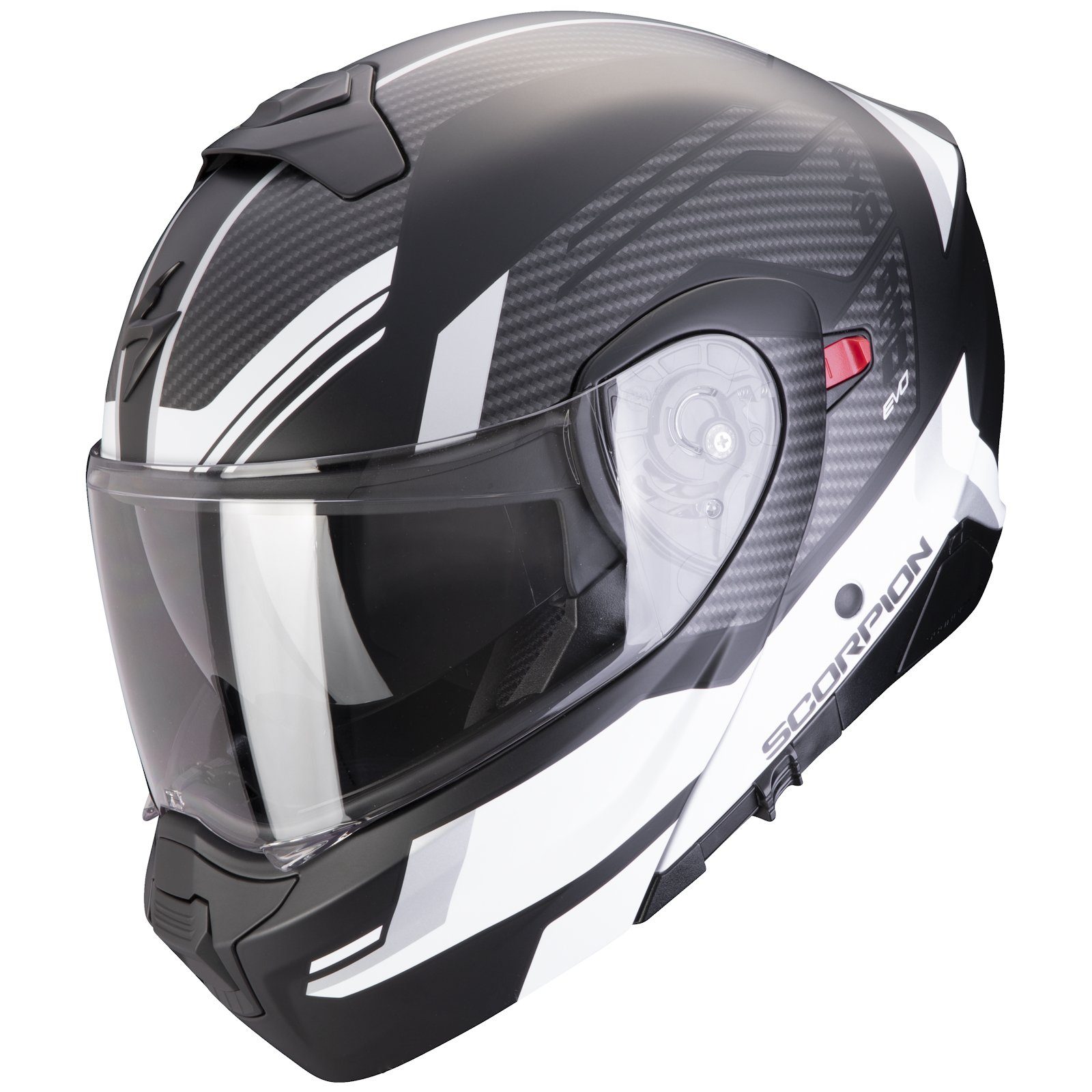 Scorpion Exo Motorradhelm Scorpion Exo-930 Evo Sikon Matt-Schwarz / Silber / Weiss