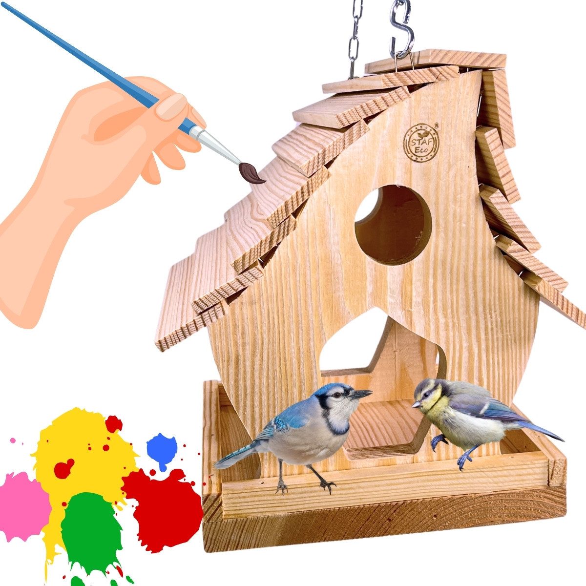 Stafeco Vogelhaus Vogelfutterhaus für Balkon und günstig online kaufen