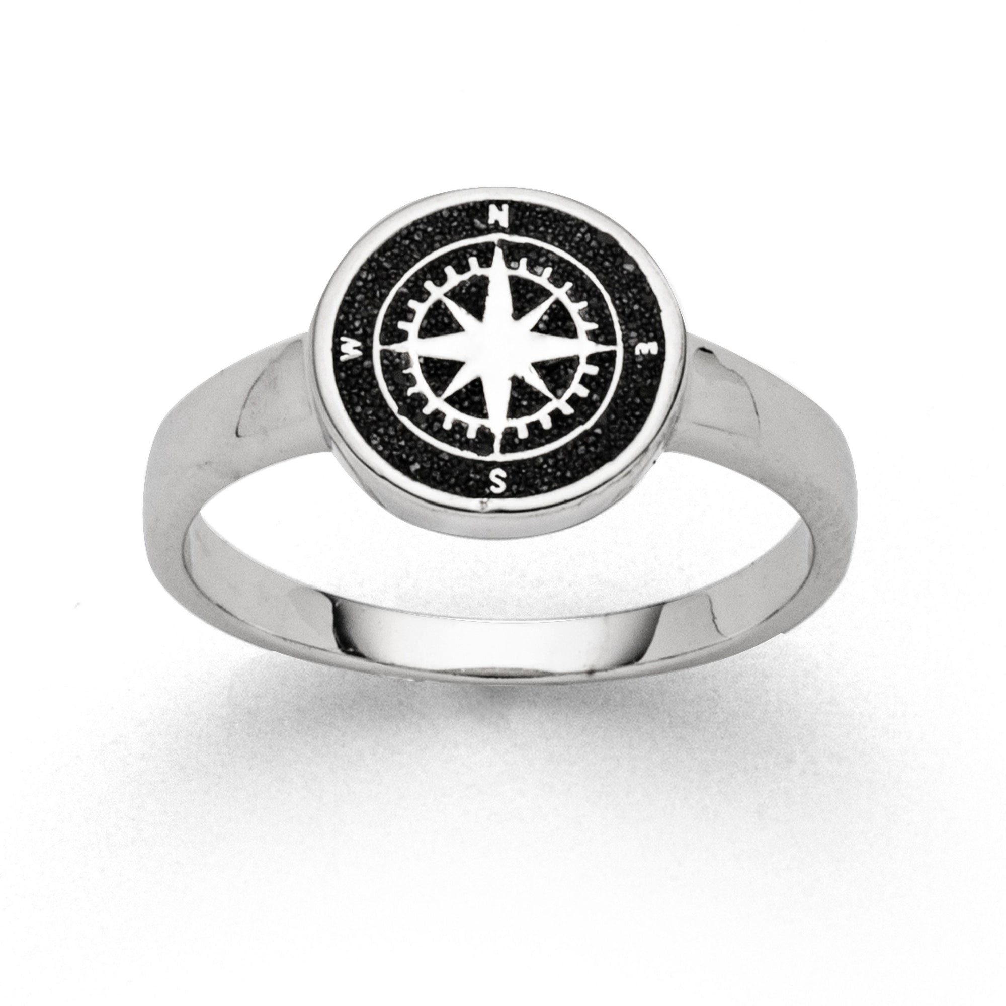 Fingerring DUR Schmuck: Ring "Kompass" mit Lavasand R5158