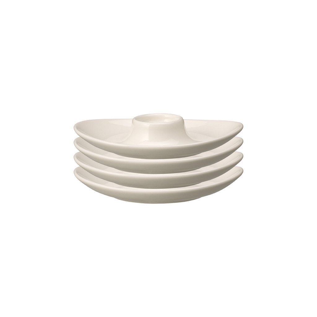 Villeroy & Boch Eierbecher For Me Eierbecher, 4 Stück, weiß, (4-tlg), Premium Porcelain, mikrow.- & spülm.sicher, Made in Germany