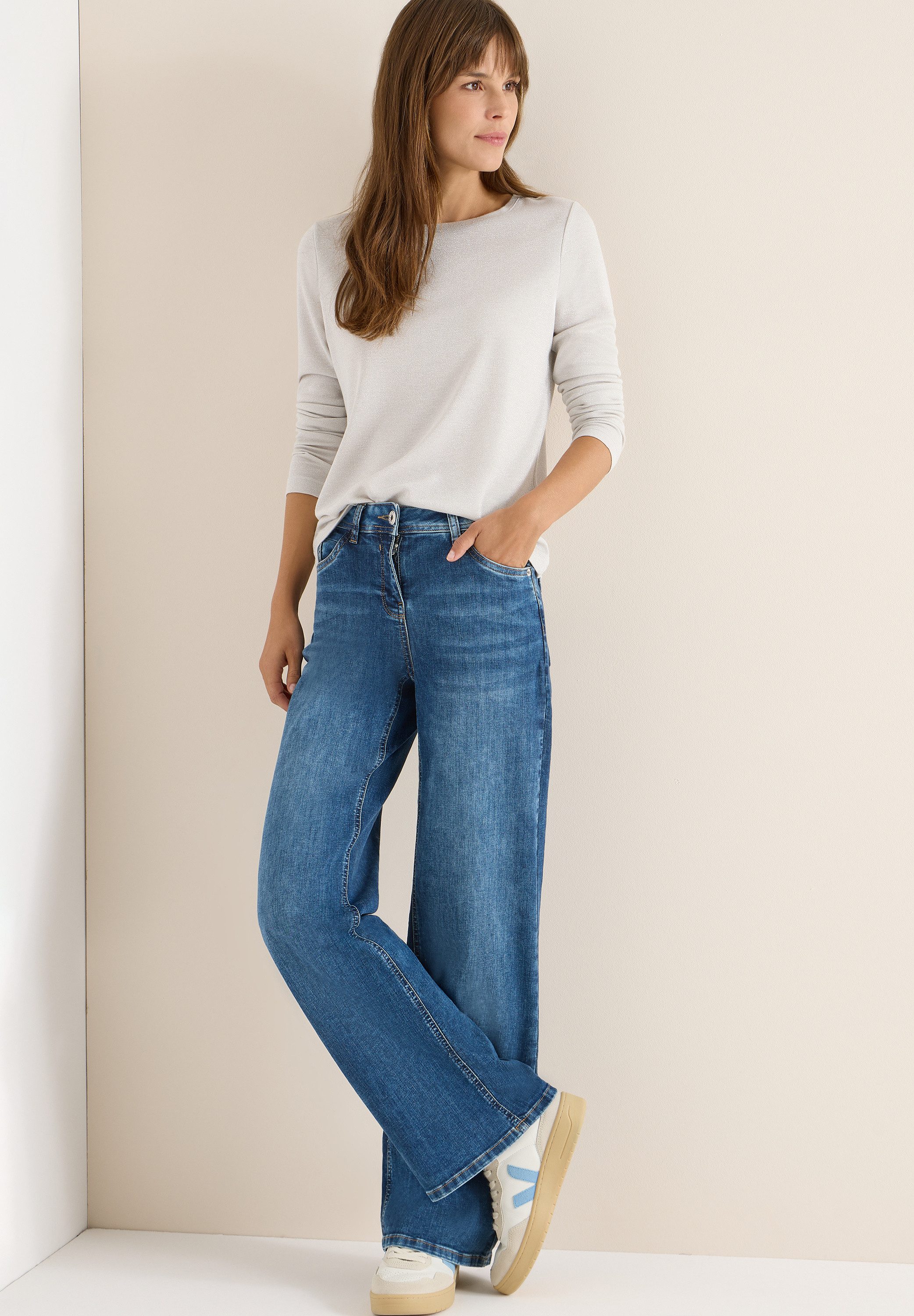CECIL Langarmshirt im Glitzer-Look
