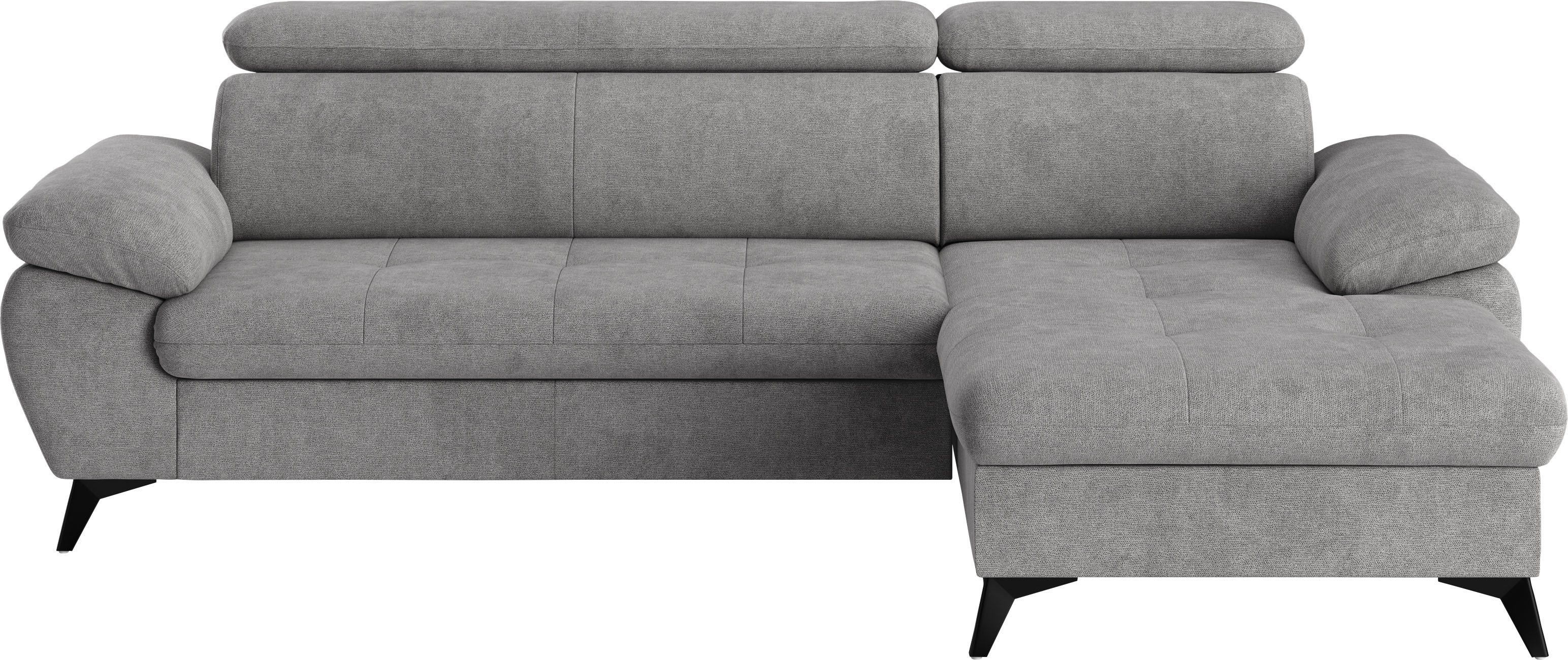 COTTA Ecksofa Hudson L-Form, mit Kopfteilverstellung, wahlweise mit Bettfun günstig online kaufen