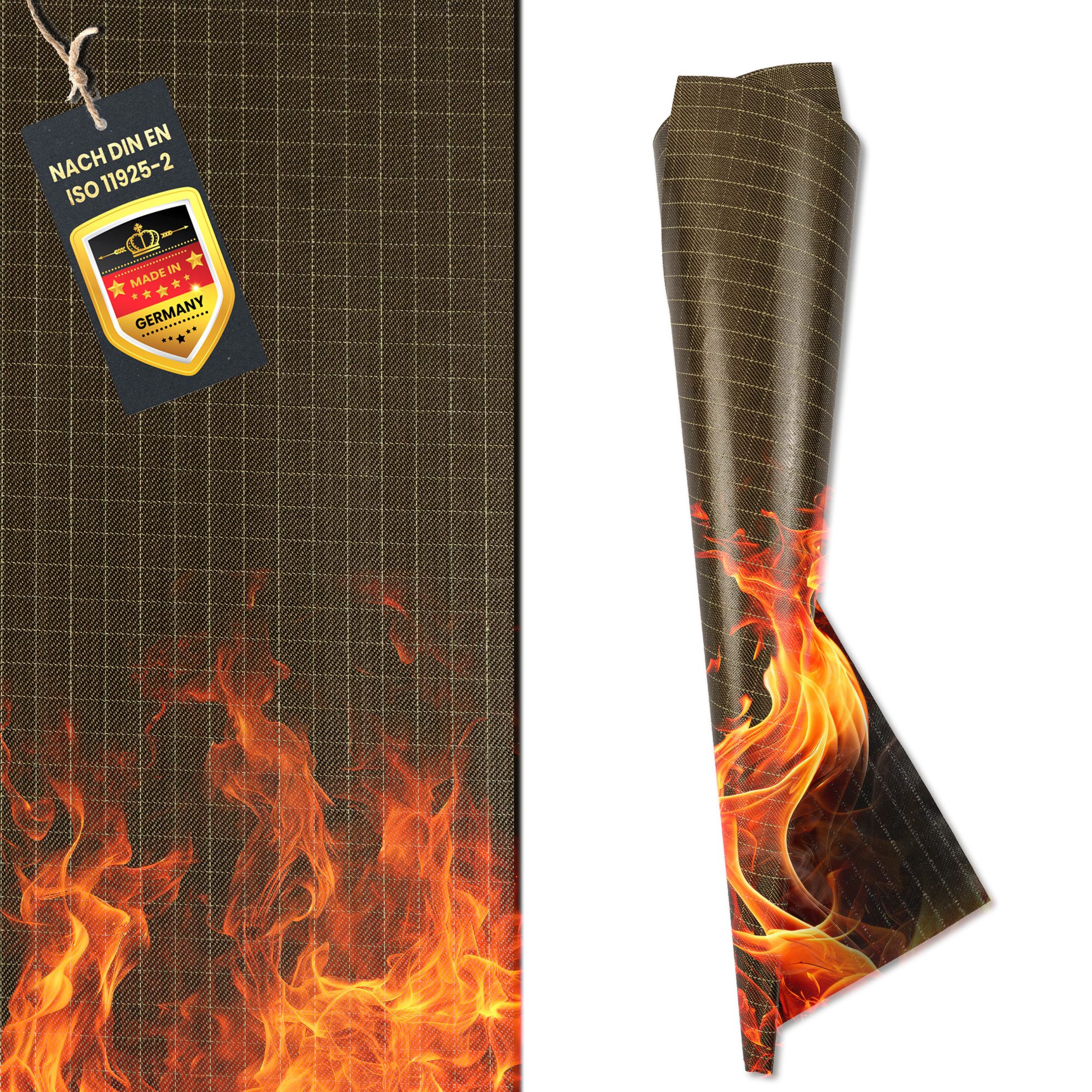 FireMat Antirutschmatte FireMat Gold Edition,feuerfeste Unterlage, Camping Matte