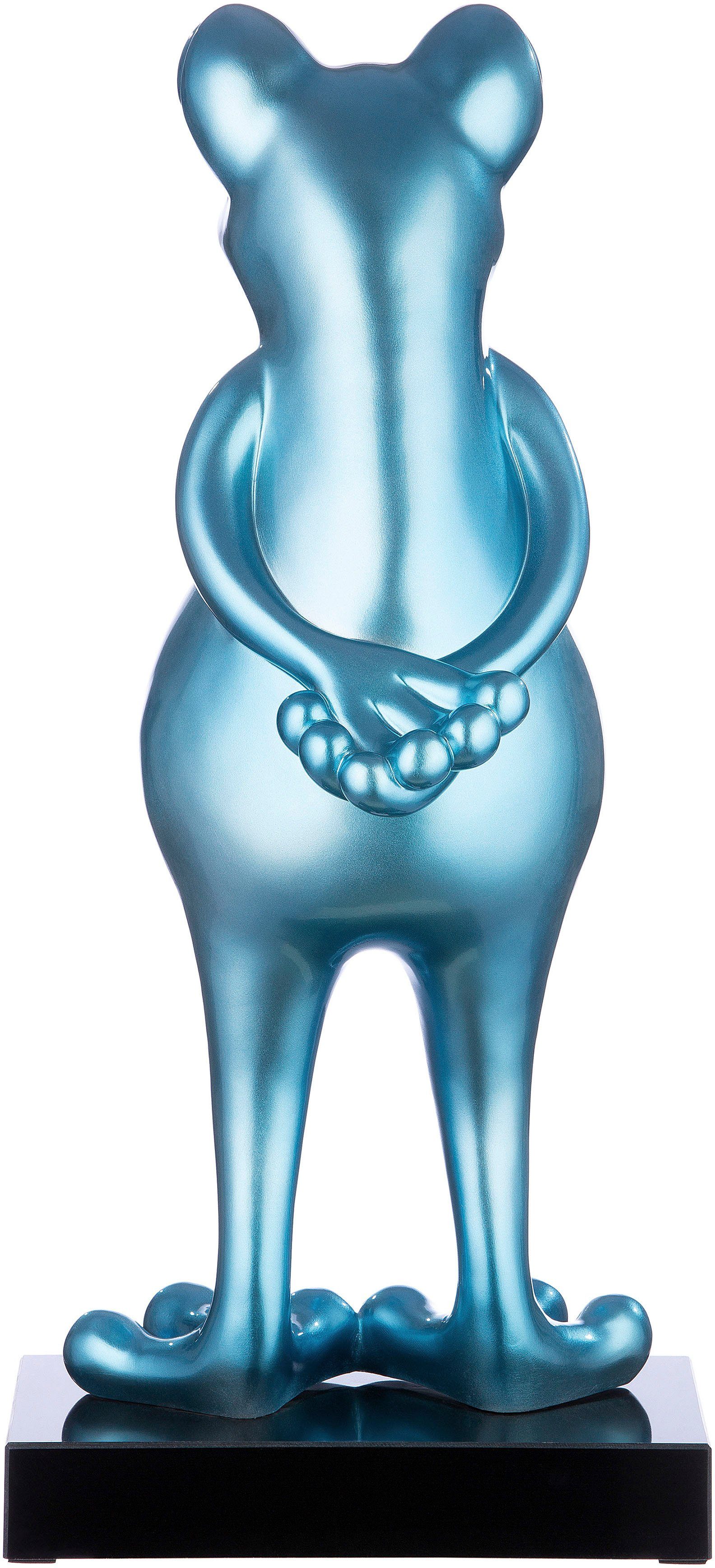 (1 by St) Tierfigur Blau Frosch Skulptur petrol Gilde Casablanca