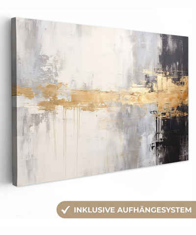 OneMillionCanvasses® Leinwandbild Gold - Luxus - Acryl - Kunst, (1 St), Wandbild Leinwandbilder, Aufhängefertig, Wanddeko, 30x20 cm