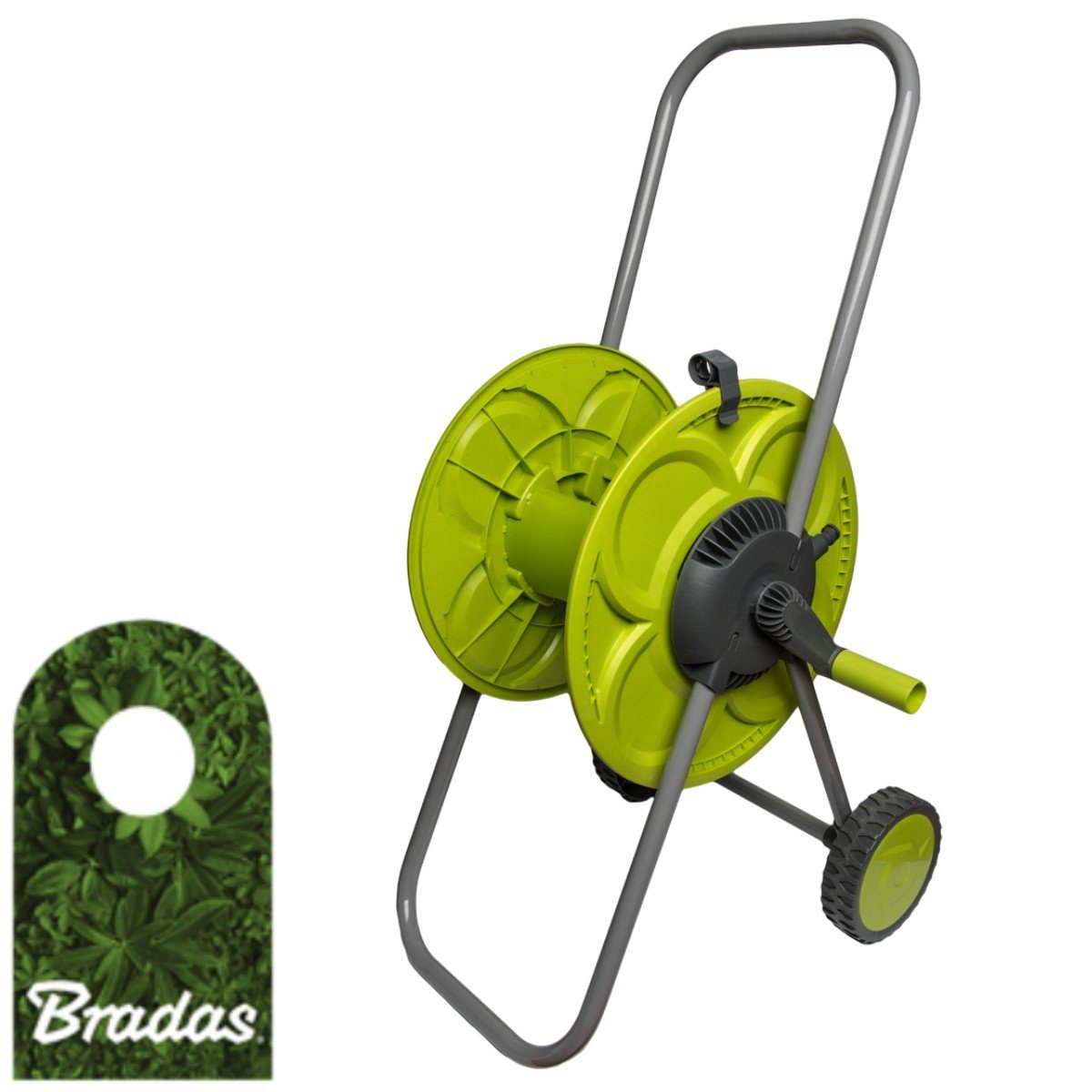 Bradas Schlauchtrommel Schlauchtrommel 1/2" 50m LE-9104 LIME LINE CLOVER, (1-tlg)