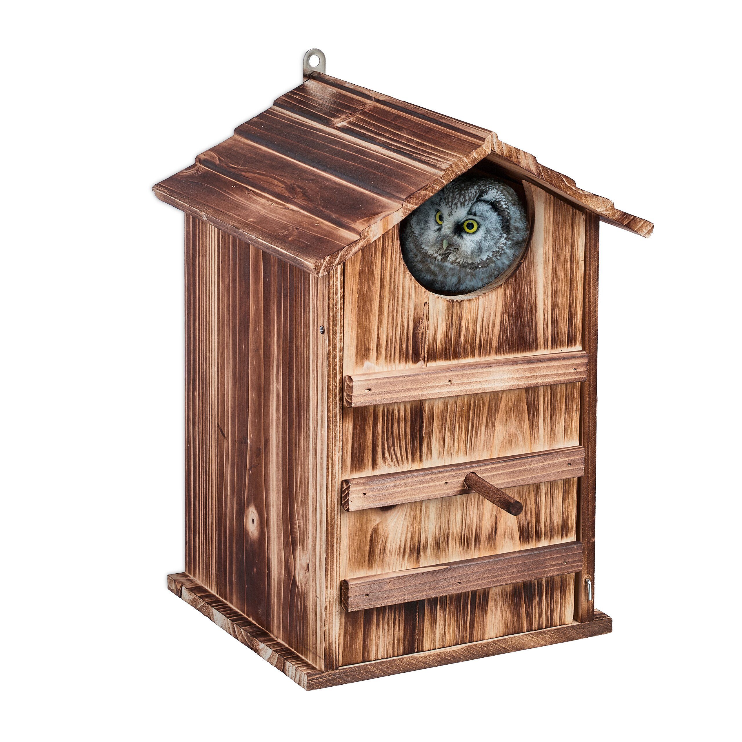 relaxdays Vogelhaus Eulen Nistkasten Holz günstig online kaufen