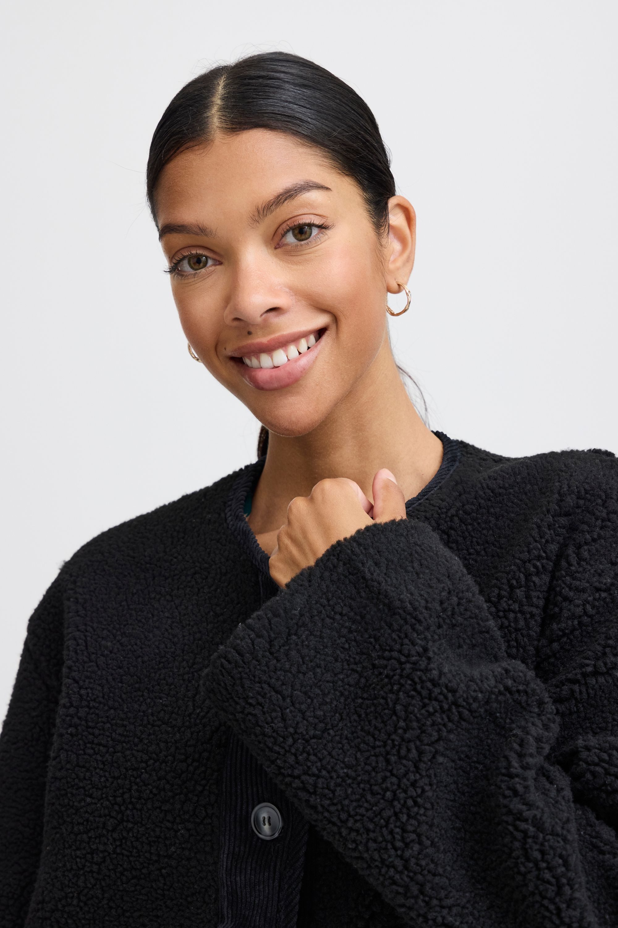 b.young Blusenjacke Plüschjacke