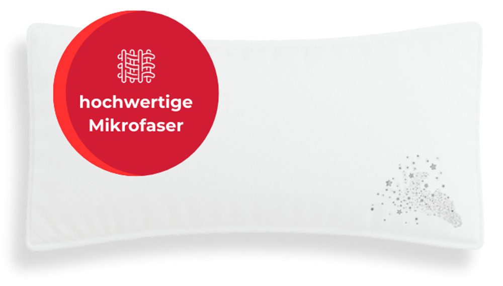 Microfaserkissen Baca, Kopfkissen 40x80 cm und 80x80 cm