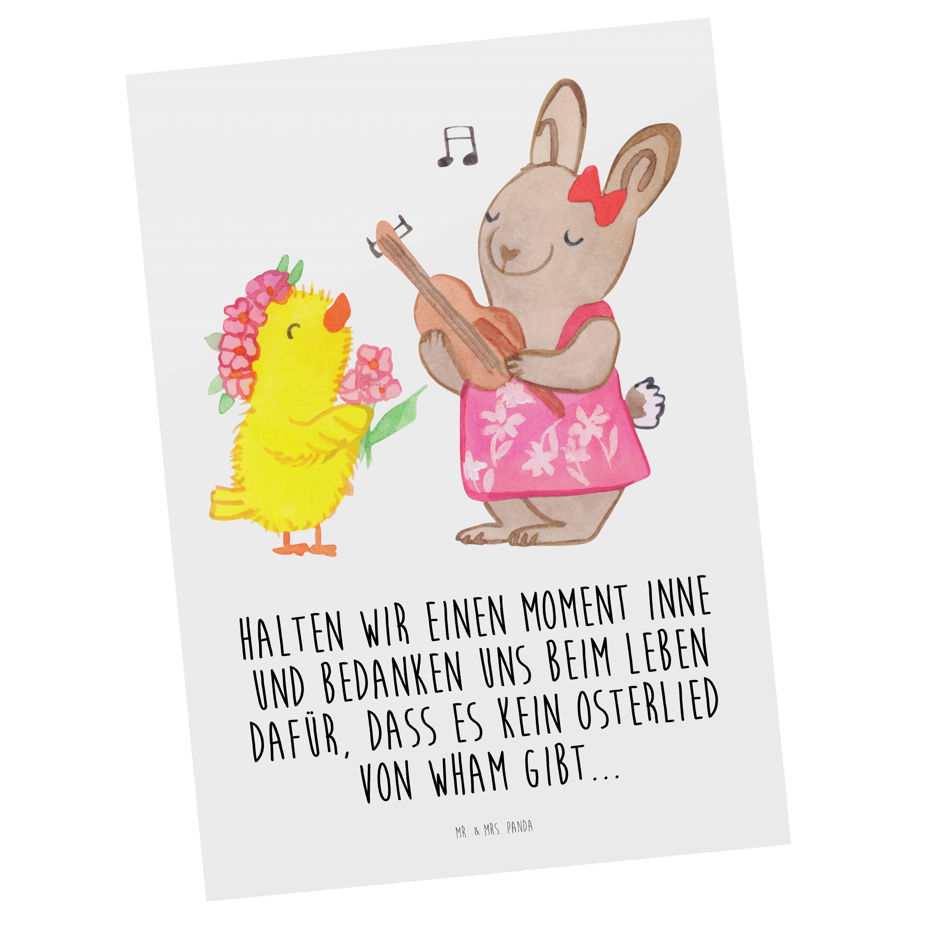 Mr. & Mrs. Panda Postkarte Ostern Frühlingsgefühle - Weiß - Geschenk, Geschenk zu Ostern, Osterg