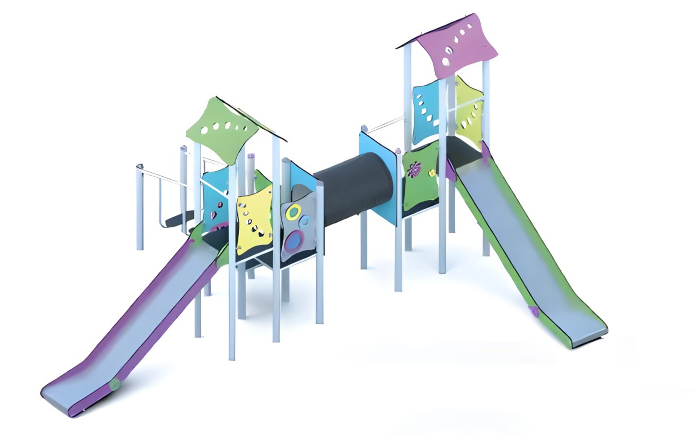JVmoebel Spielturm Rutschbahn Bewegungsfläche Spielplatz Klettergerüst Erlebnisplatz, Made in Europa