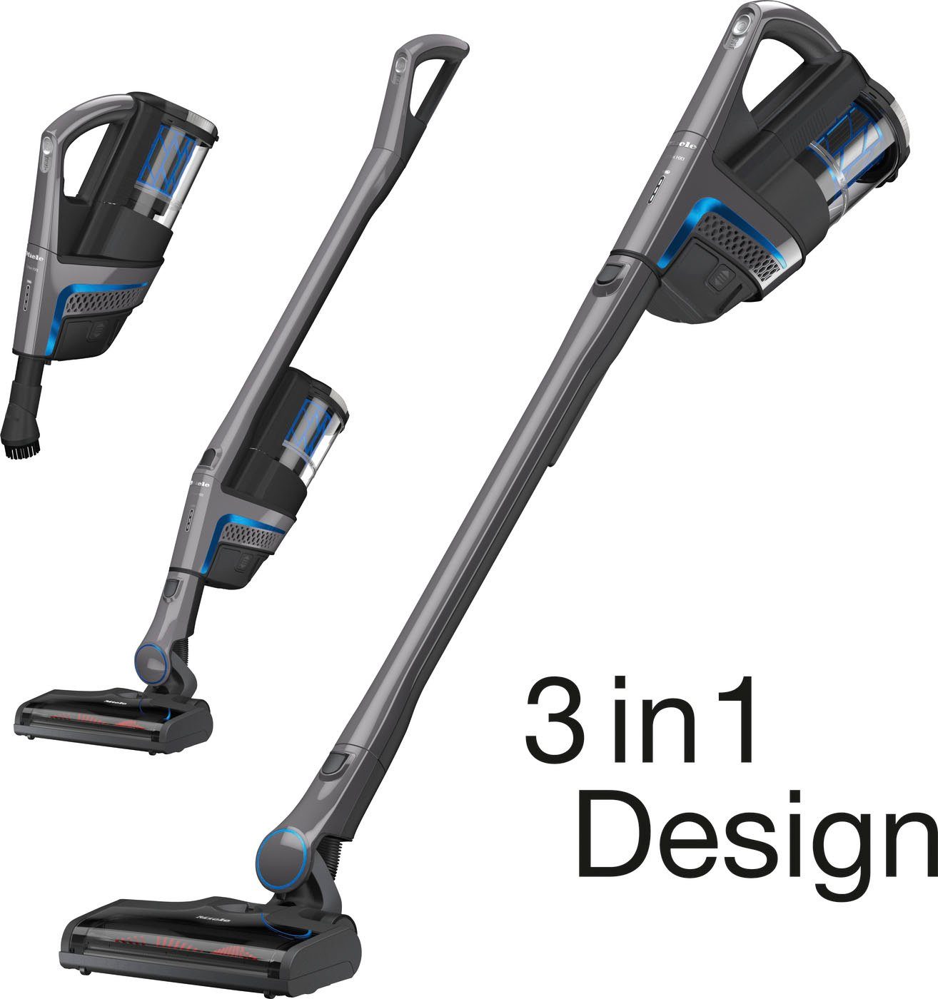 Miele Akku-Handstaubsauger Triflex HX1 FL, Graphitgrau Blau, 120 W, beutellos