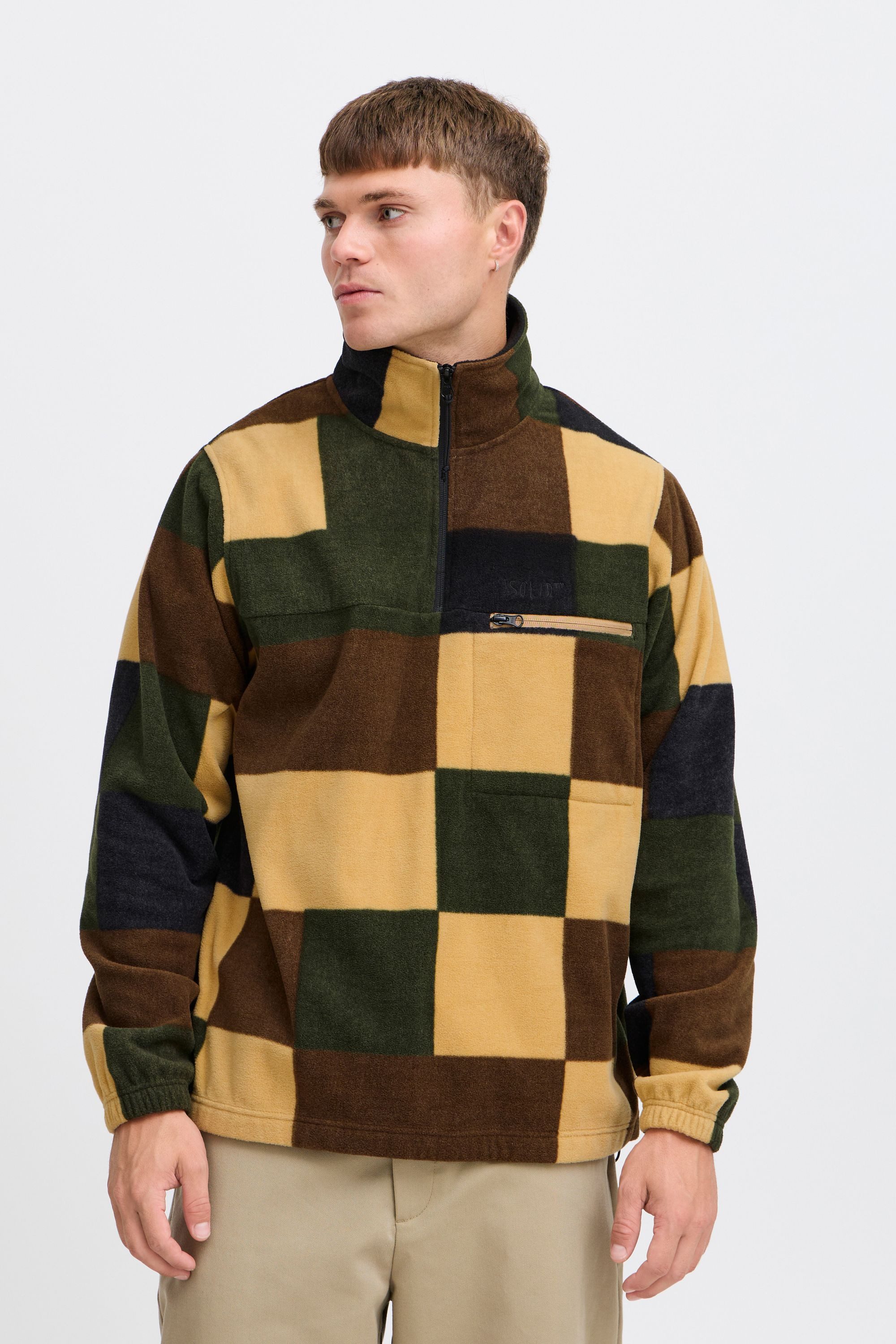 !Solid Troyer SDNOBERT Gemütliche Halfzip Fleecejacke