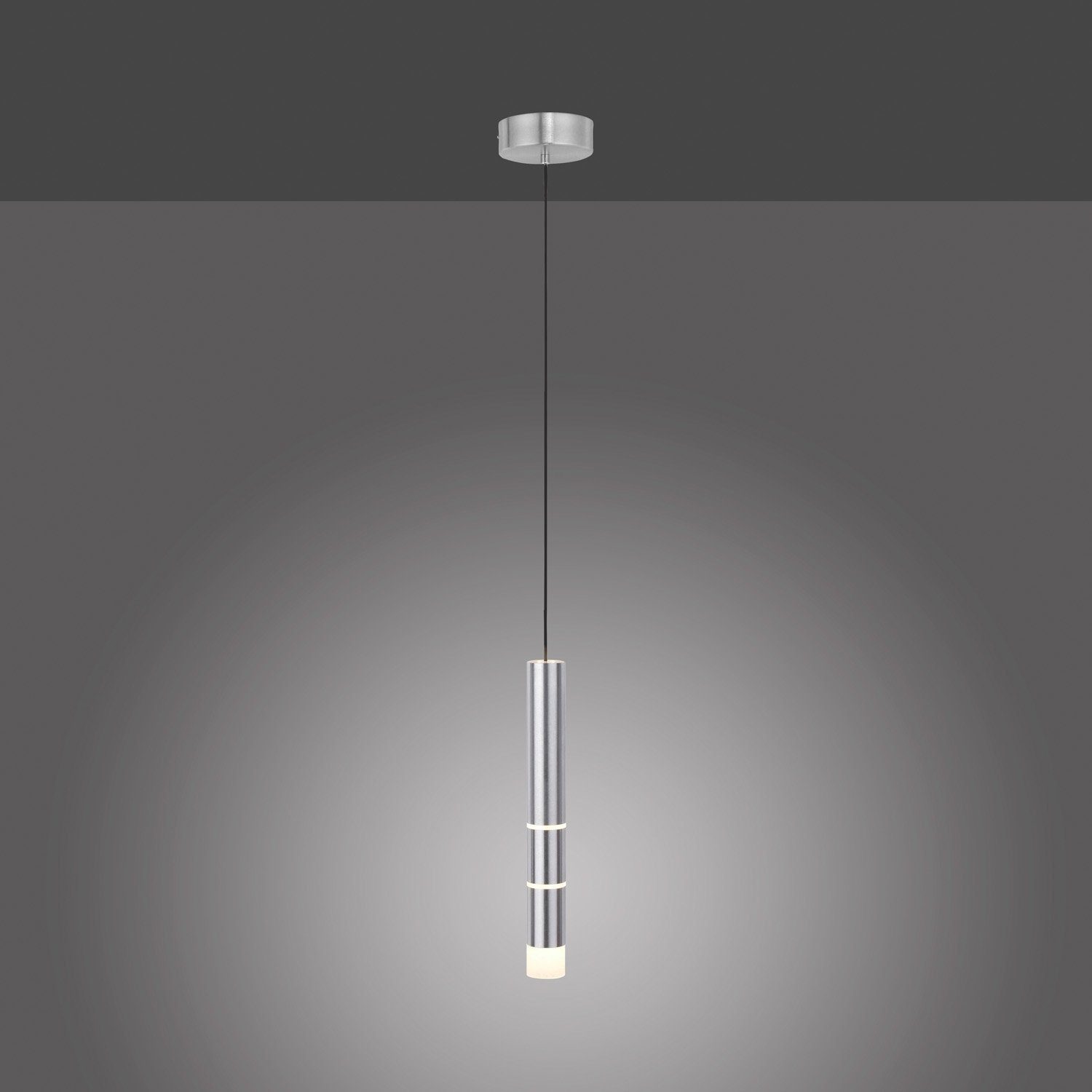 Paul Neuhaus LED Pendelleuchte PURE VEGA, 1-flammig, Weiß, Aluminium,  Kunststoff, Memoryfunktion, LED fest integriert, Warmweiß, Hängeleuchte,  Hängelampe, 3 getrennt schaltbare Leuchtelemente