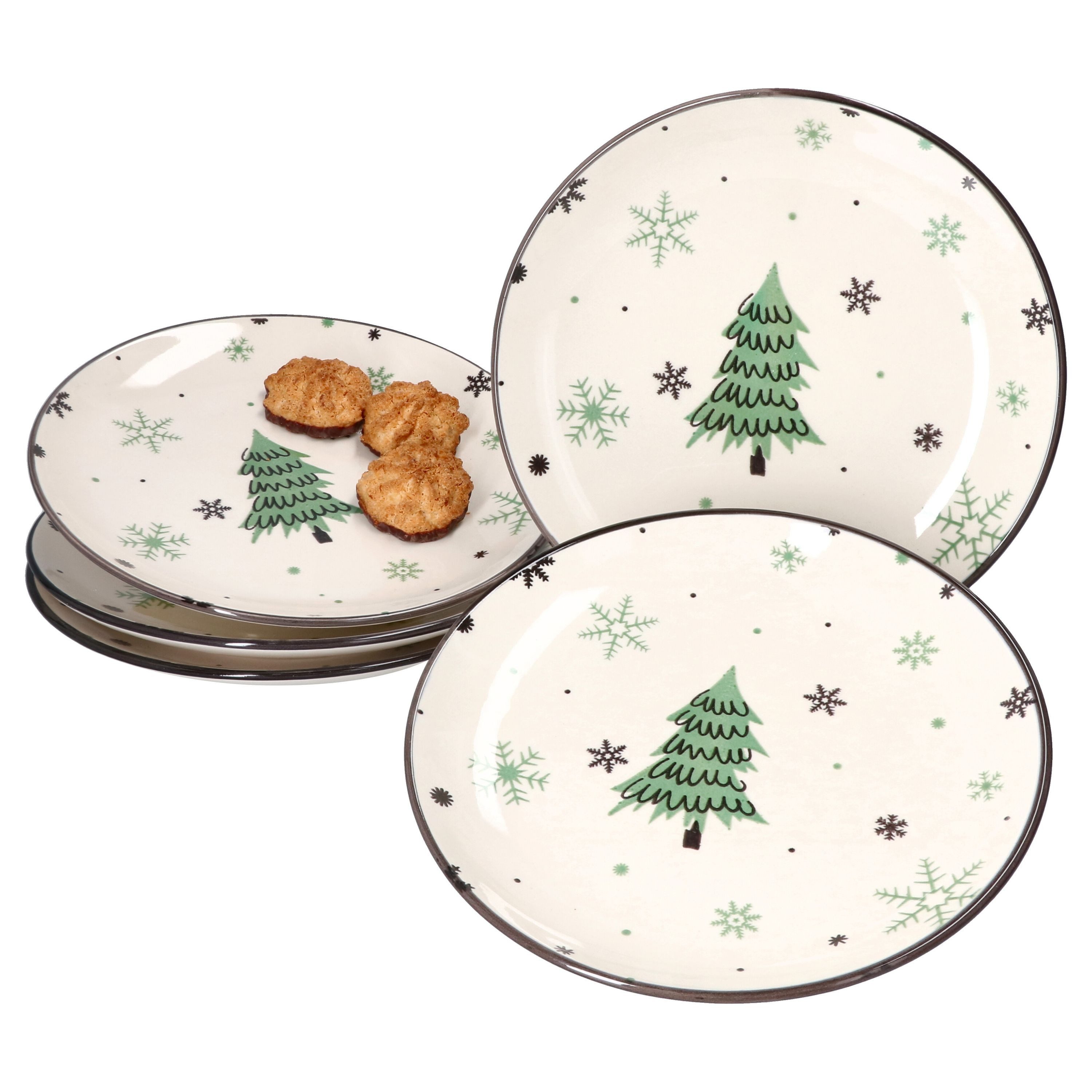 MamboCat Frühstücksteller 6er Set Kuchenteller Weihnachtsbaum 19cm - 23105706