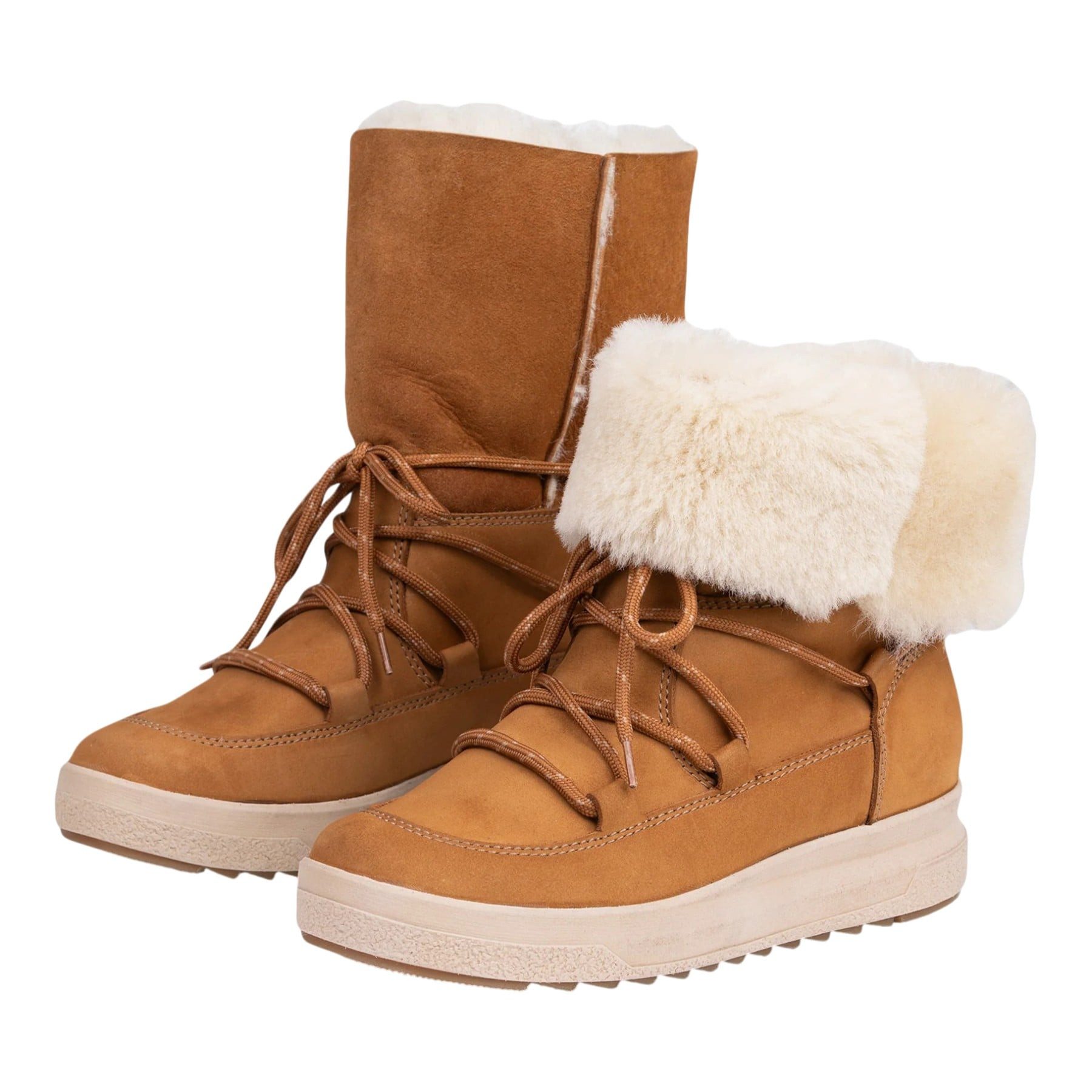 Pomar Lappi GTX (Nubukleder, Lammfell) hellbraun Damen Winterstiefel