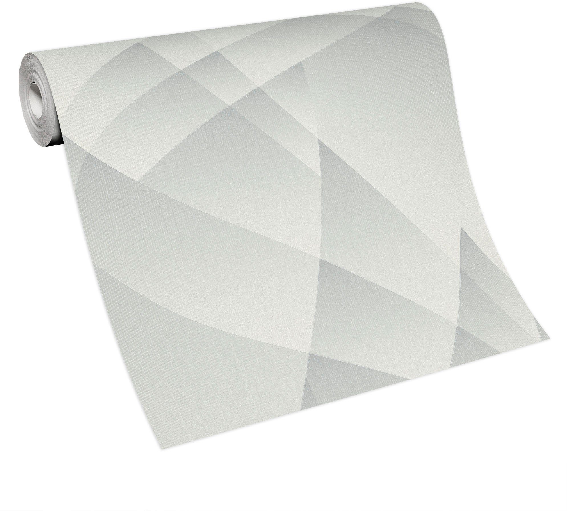 Bricoflor Gmk-Tapete Weiß Grau 1037431 günstig online kaufen