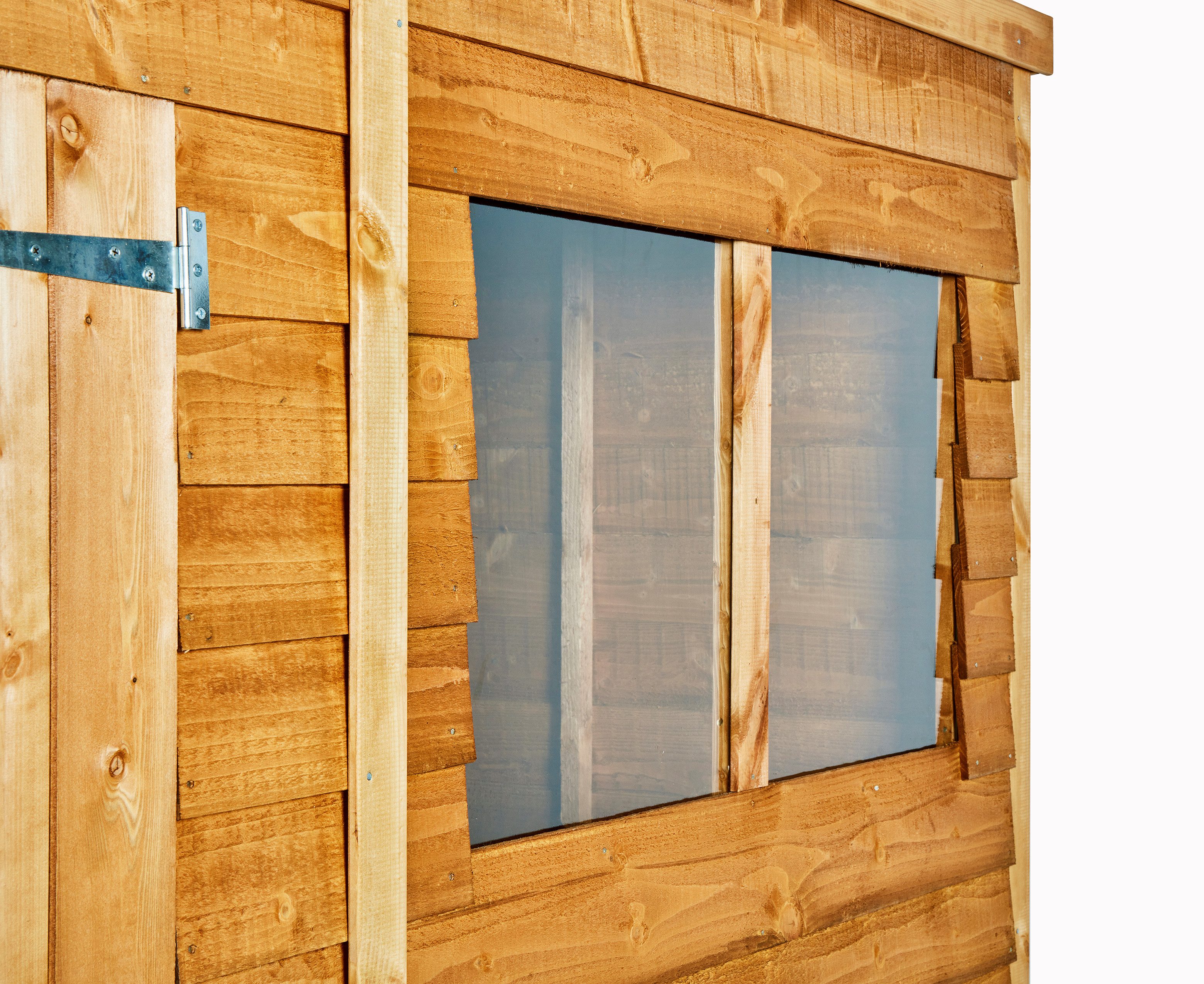 Powersheds Gartenhaus mit Pultdach und Stülpschalung, Vollholz ohne Fenster, BxT: 300x180 cm, (Polyester-verstärkte DachpaPOPe, gehärtetes Glas, hochwertiges Ho – Bild 3 von 5