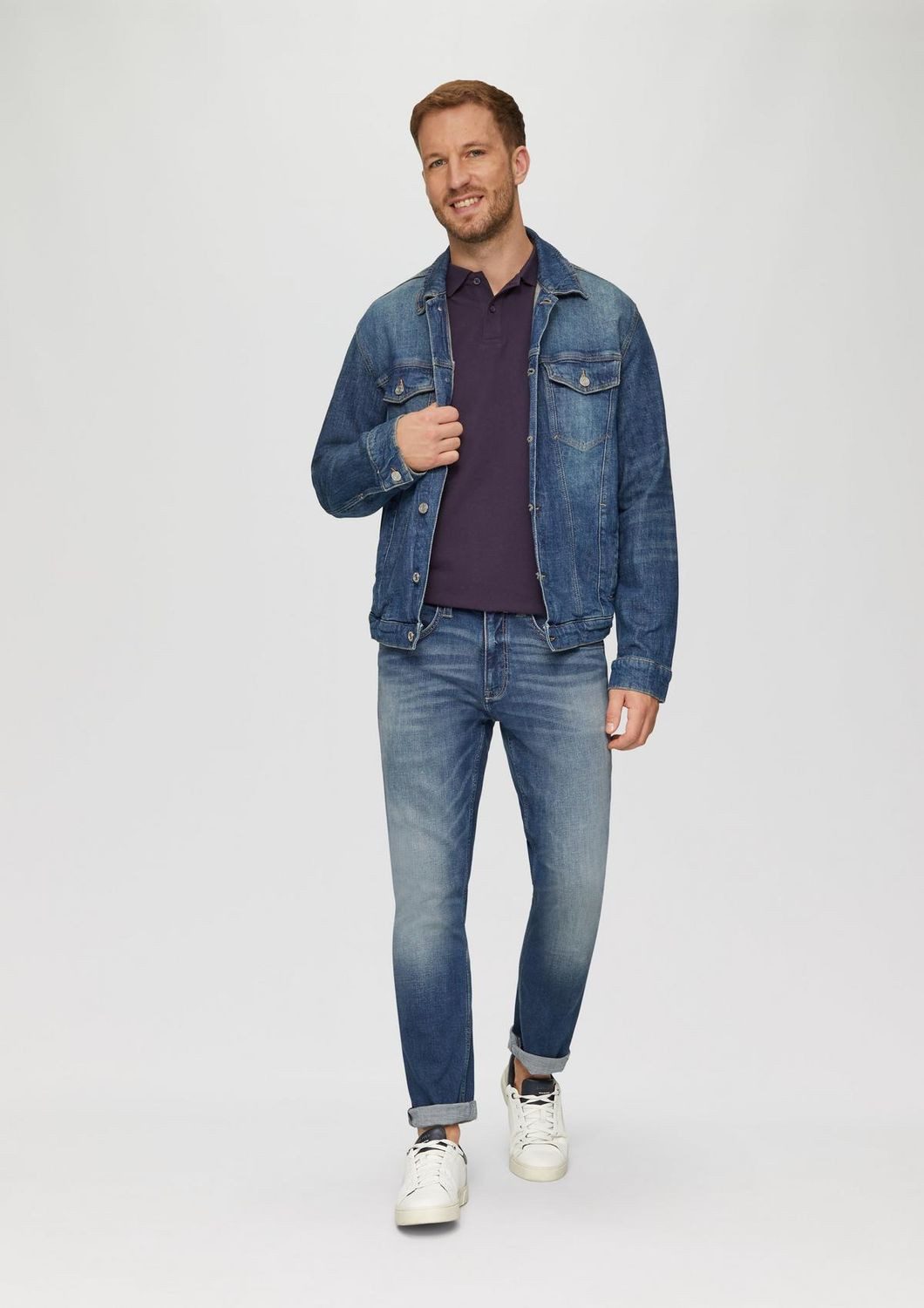 s.Oliver Poloshirt Poloshirt kurzarm, Piqué, Kragen, Knöpfe