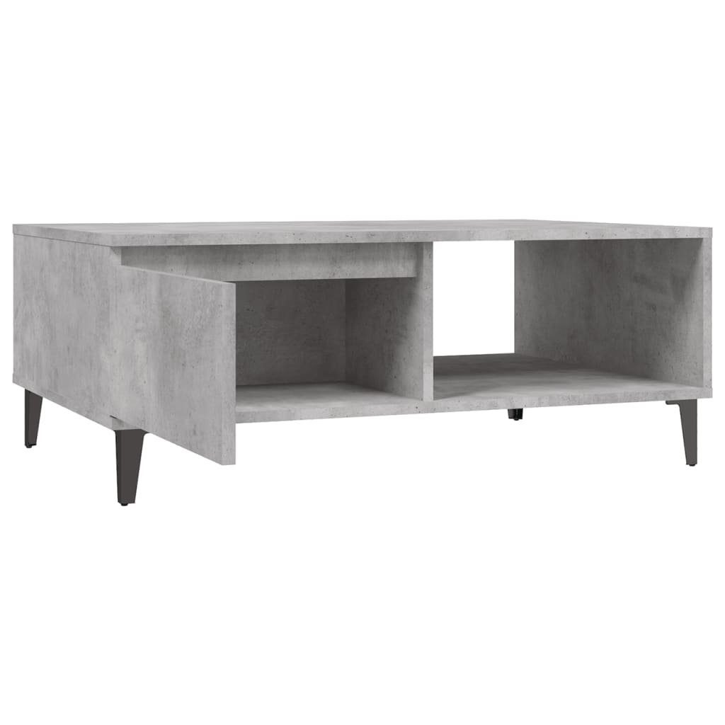 Couchtisch Couchtisch 90x60x35 cm vidaXL (1-St) Betongrau Betongrau Betongrau | Holzwerkstoff