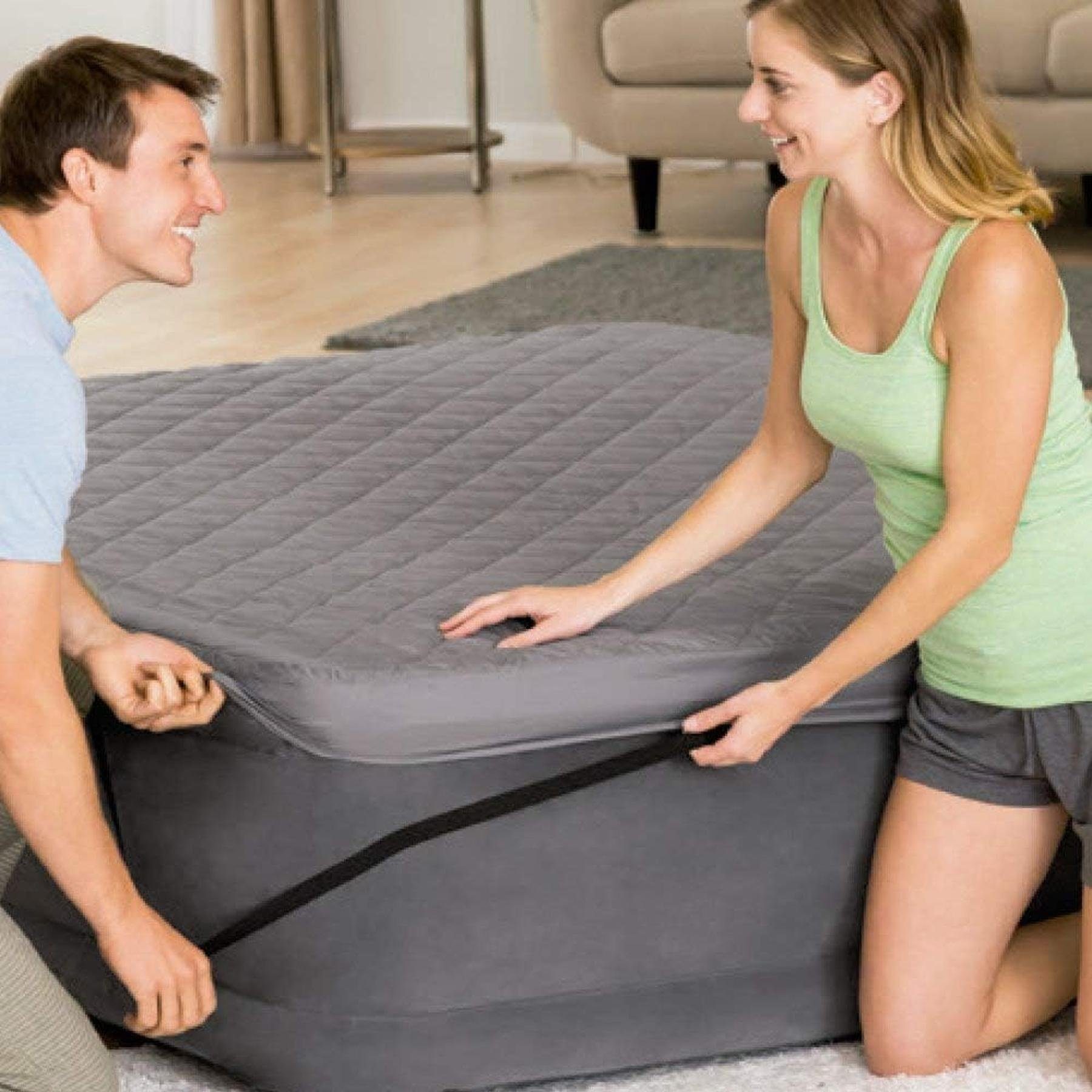 Intex Luftbett Schutzhülle Spannbettlaken Betttuch Matratzenschoner 99x191c günstig online kaufen