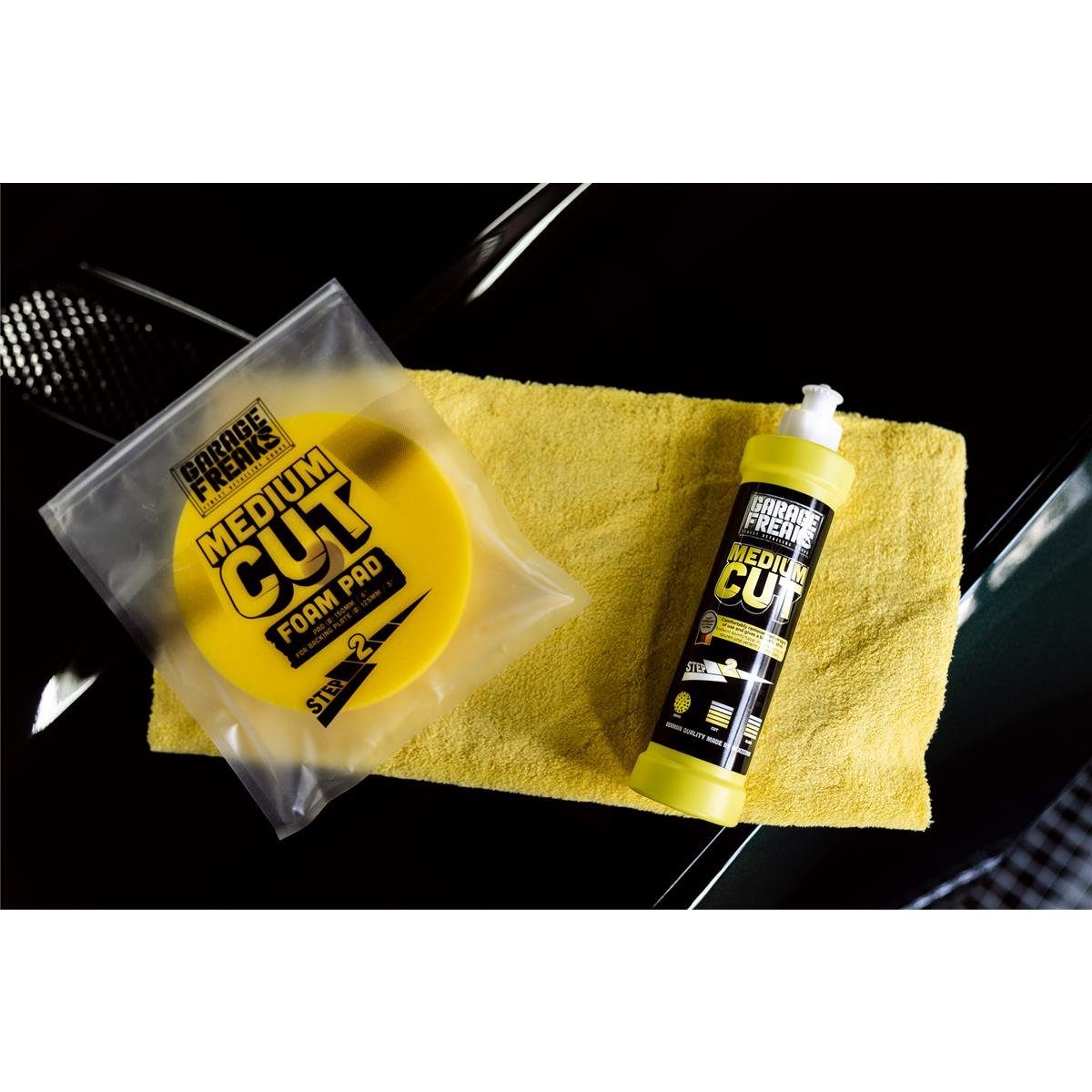 Garage Freaks Politur - Heavy Cut, Medium Cut, Finish Cut, Carnauba Versiegelung Autopolitur (3 St), Auto Polier Set