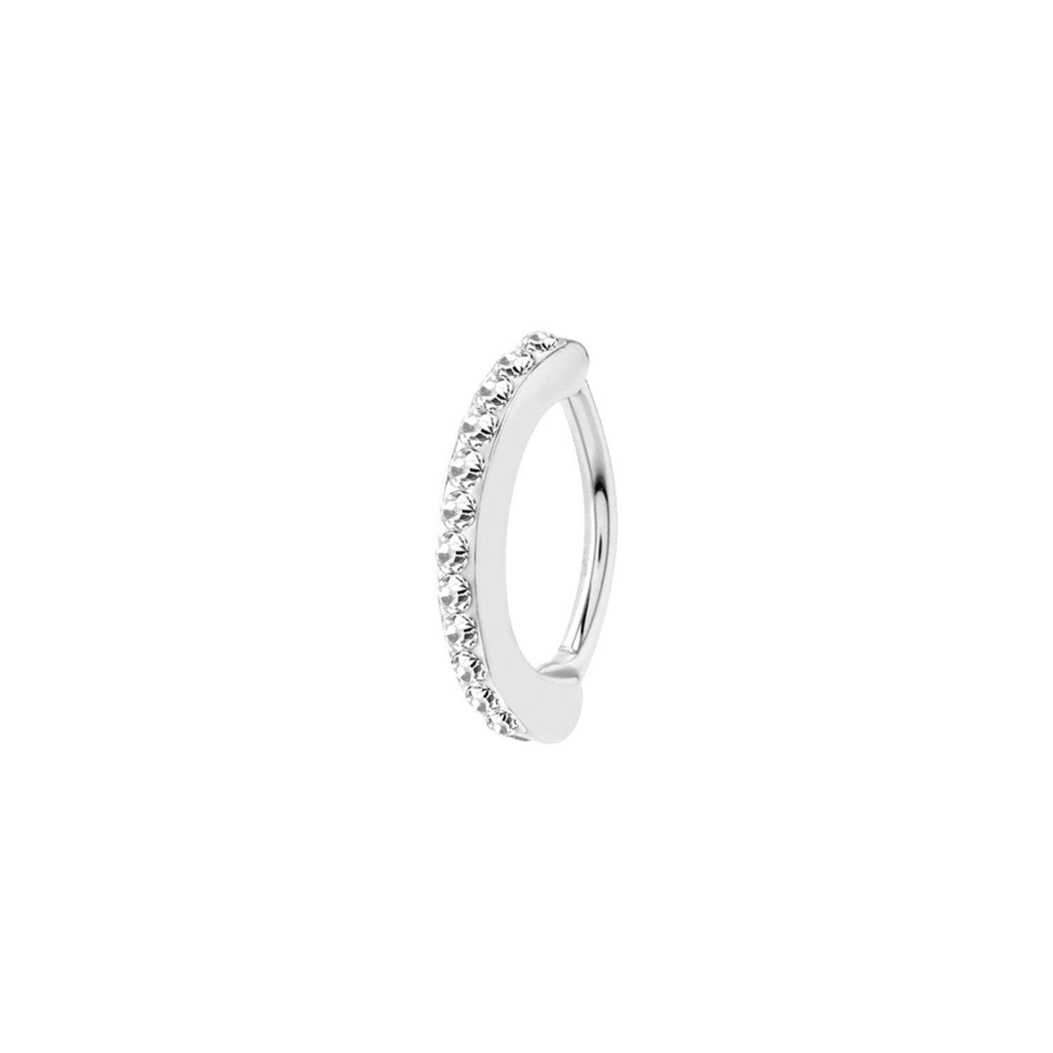 LUCARDI Bauchnabelpiercing Piercing - Stahl - Silber - Kristall - Damen