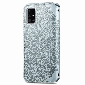 König Design Handyhülle Samsung Galaxy A51, Schutzhülle Schutztasche Case Cover Etuis Wallet Klapptasche Bookstyle