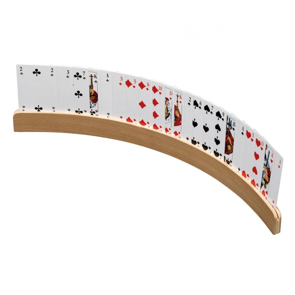 Philos Spiel, Spielkartenhalter - aus Holz - ohne Spielkarten - 50 cm