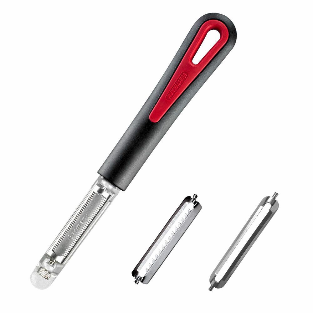 WESTMARK Sparschäler Set, 3-tlg.: 1 Tomaten-/Kiwischäler + 1 Julienne-Klinge + 1 Standard-K