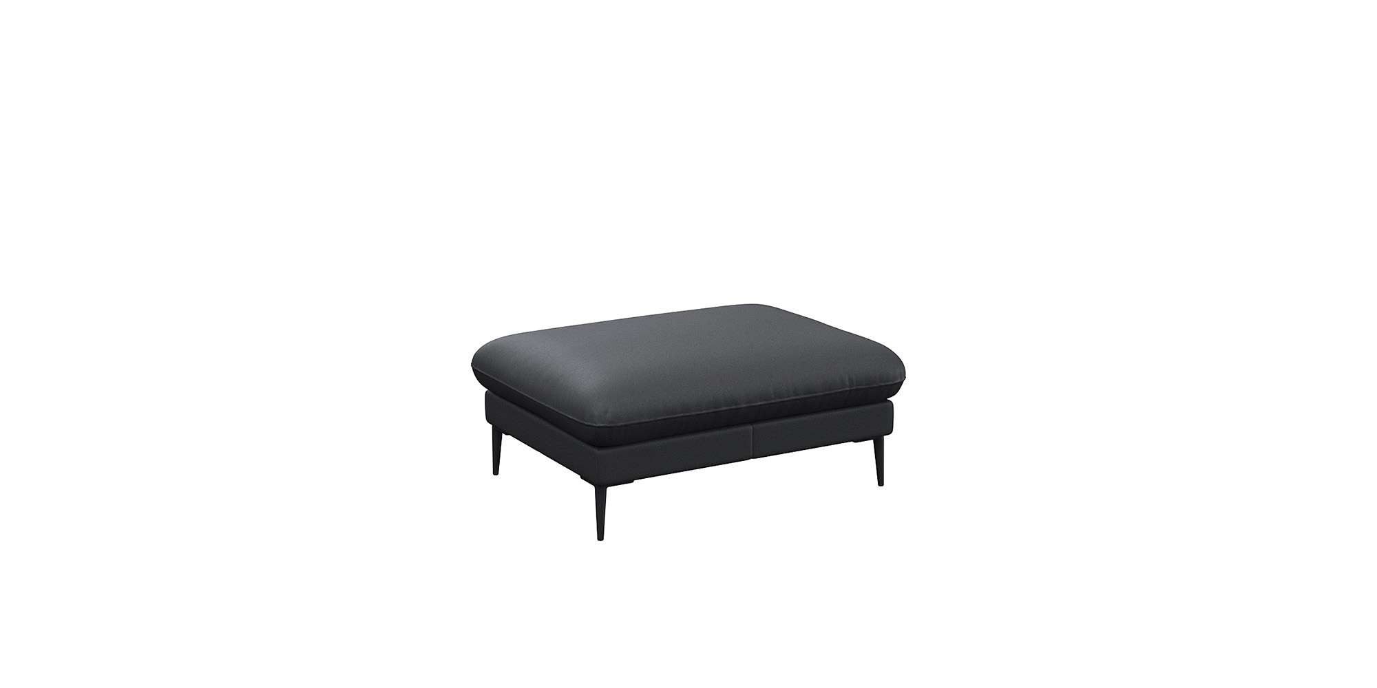 FLEXLUX Pouf Salino, Fußhocker, Стільці, Polsterhocker, Kaltschaum & Stahl-Wellen, Füsse Schwarz