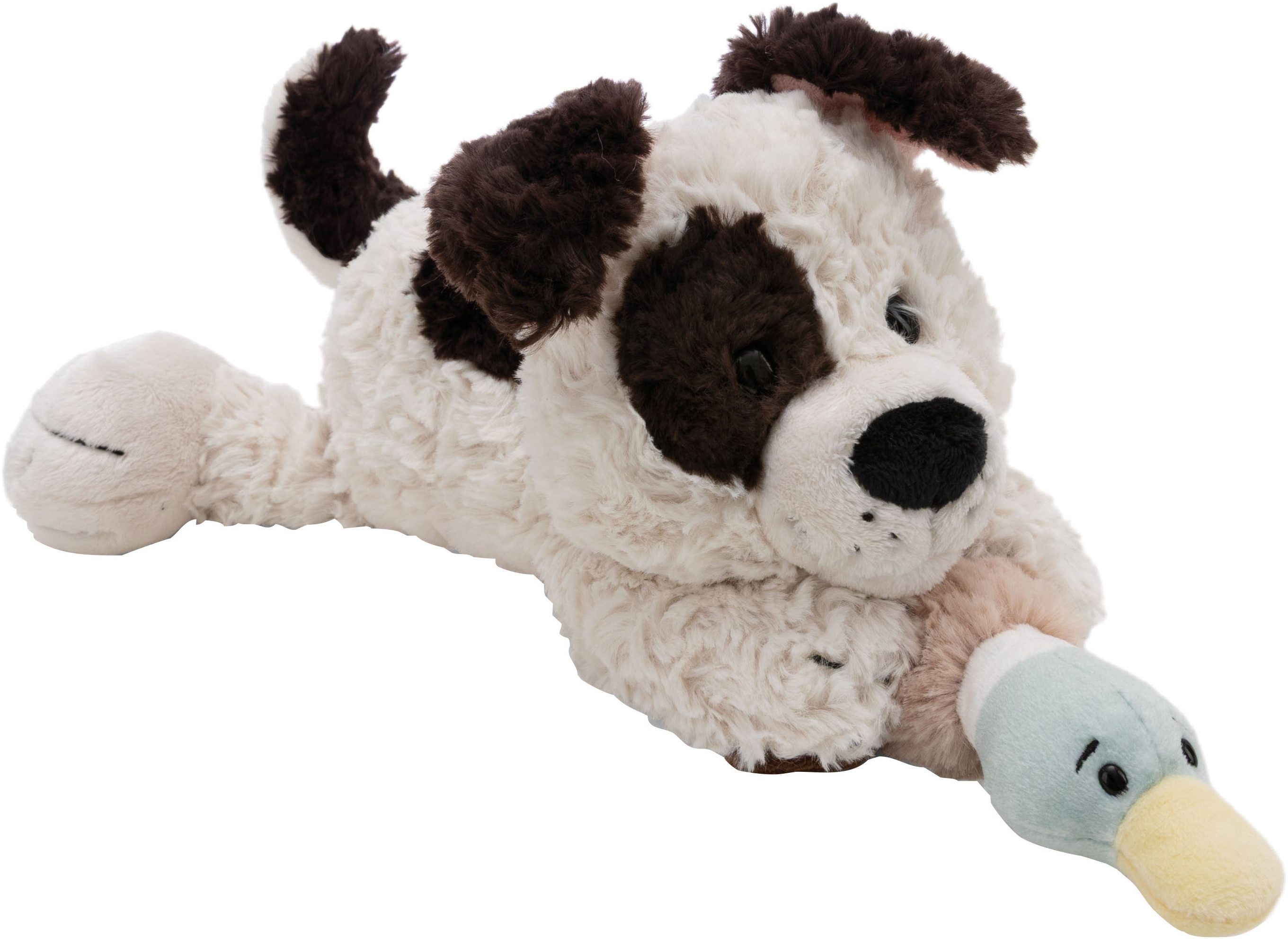Nici Kuscheltier Homies, Hund weiß & Ente, 30cm liegend