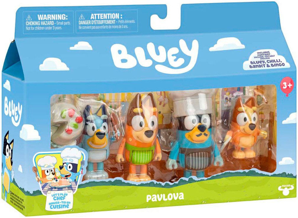 Moose Spielfigur Bluey, Let´s Play Chef - Pavlova, (Set, 4-tlg)