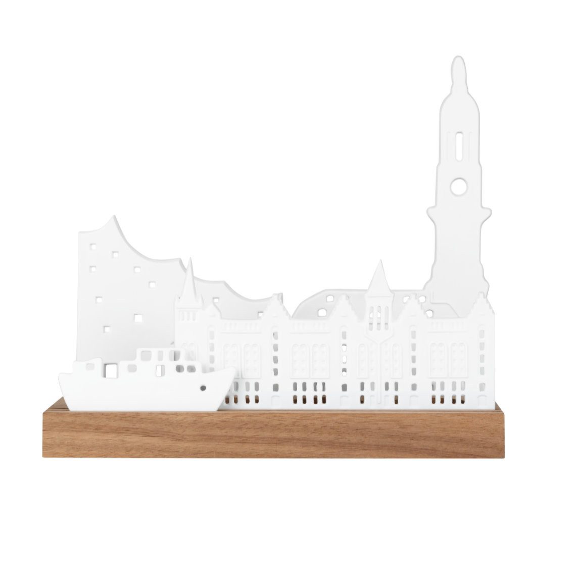 Räder Dekoobjekt Lichtobjekt Stadtsilhouette Hamburg