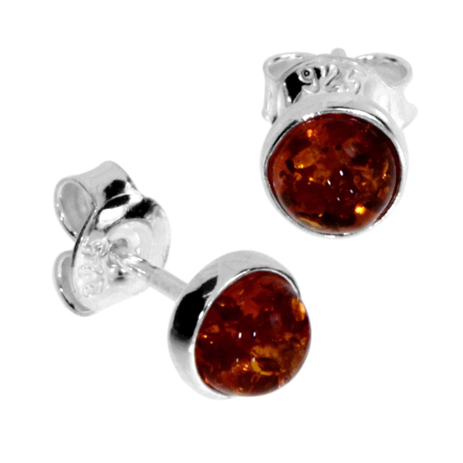 OSTSEE-SCHMUCK Paar Ohrstecker - Classic 5 mm - Silber 925/000 - Bernstein günstig online kaufen