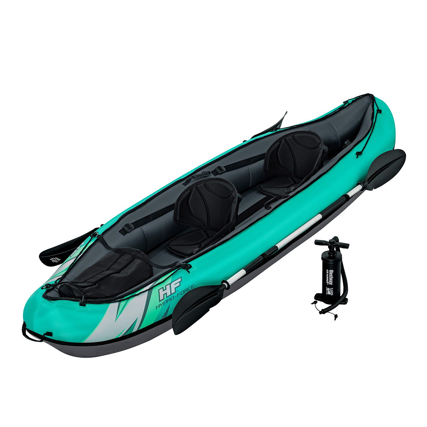 Bestway Zweierkajak Hydro-Force™ Ventura Elite™ X2, (Packung, 1-St., 330 x 86 x 48 cm), Reparaturflicken