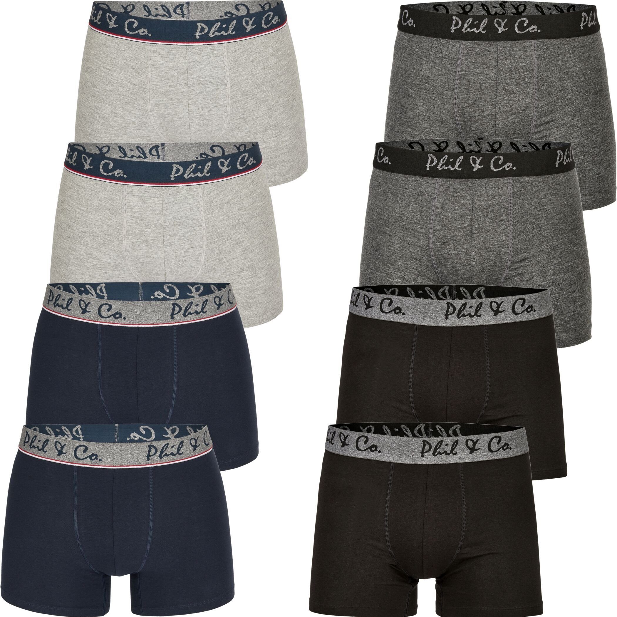 Phil & Trunk Boxershorts DESIGN Pack (1-St) Co Phil Berlin Pant Jersey Short 10 Boxershorts 8er & Co. FARBWAHL