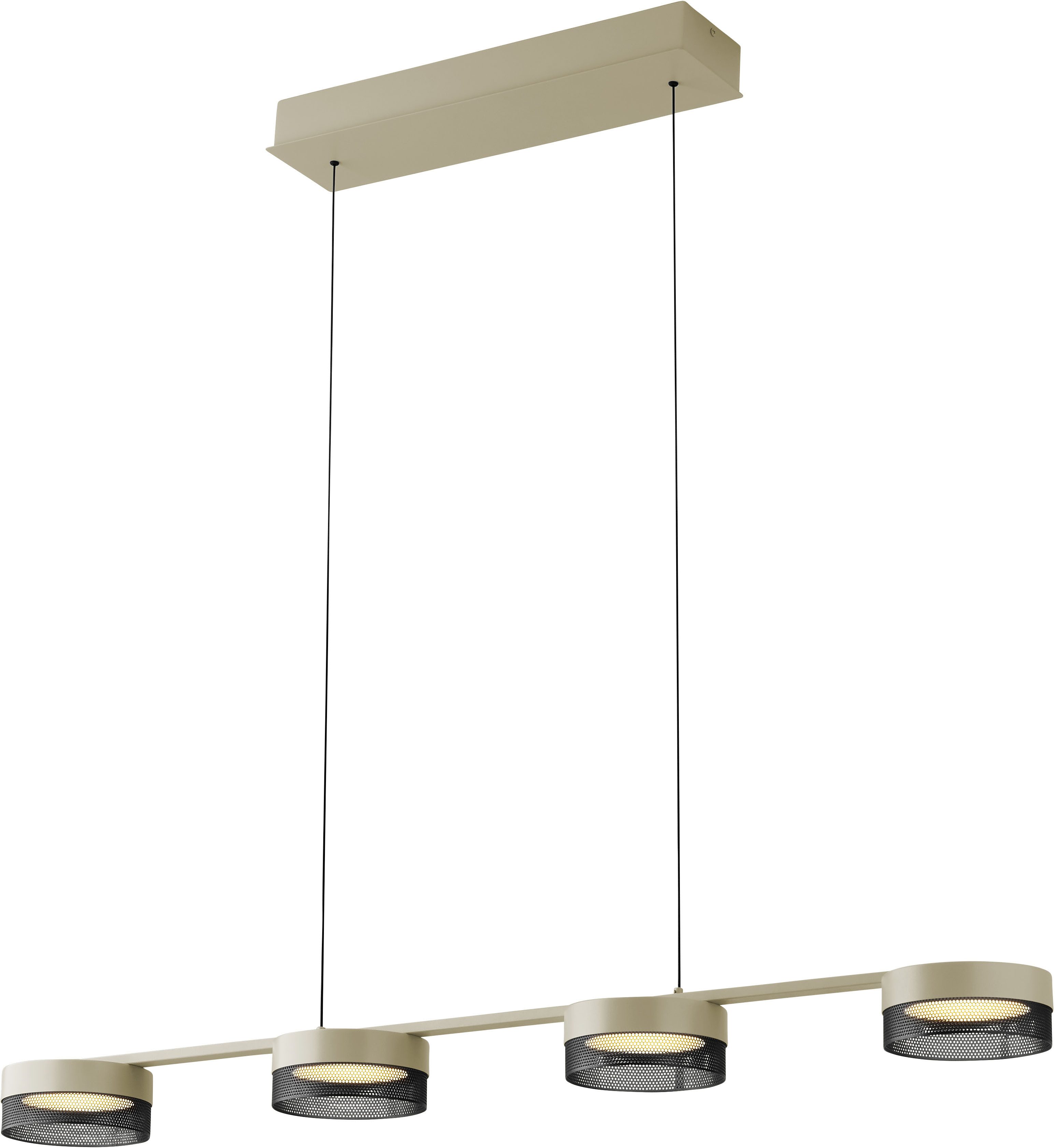 HELL höllisch gutes Licht LED Pendelleuchte MESH, LED fest integriert, Warmweiß, Tastdimmer, Stufenlos höhenverstellbar