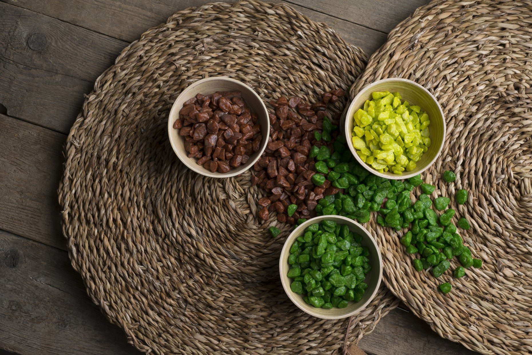 Eurosand Dekokies Dekosteine Farbsteine 9-13mm - 500g Bunte Steine