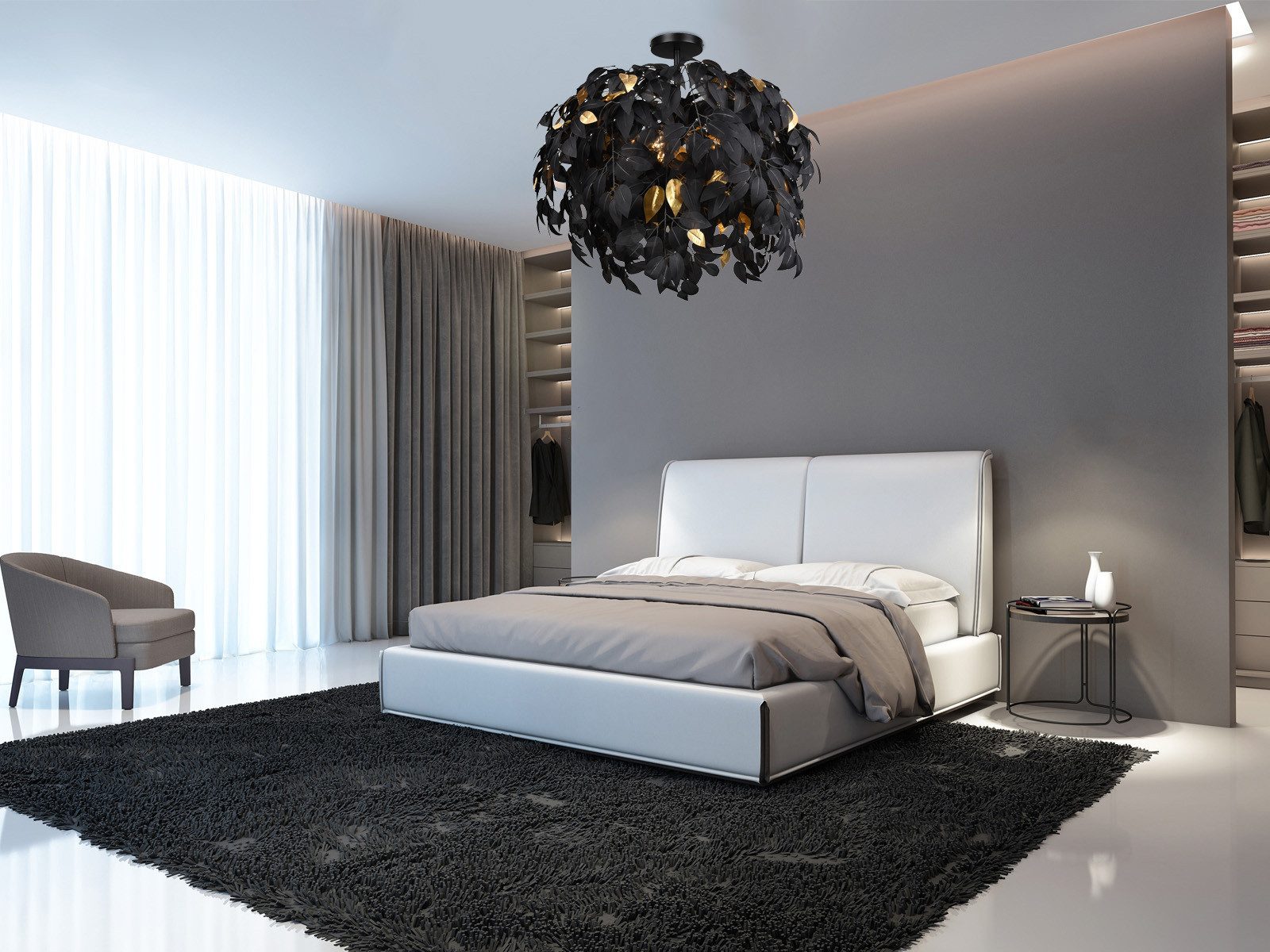 Reality Leuchten LED Deckenleuchte, Dimmfunktion, LED wechselbar, Warmweiß, groß-e ausgefallene Designer-lampe für Esstisch & Treppenhaus, Ø 70cm