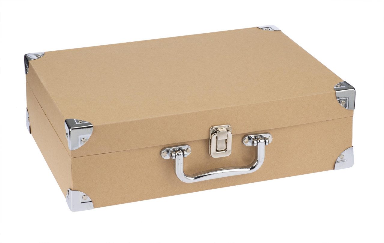 Glorex Aufbewahrungsbox Papp-Koffer 35,5 x 25 x 10 cm