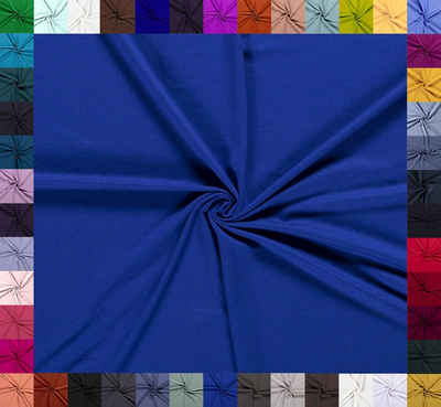 maDDma Stoff 0,5m hautfreundlicher Baumwoll-Jersey uni Meterware in tollen Farben, königsblau