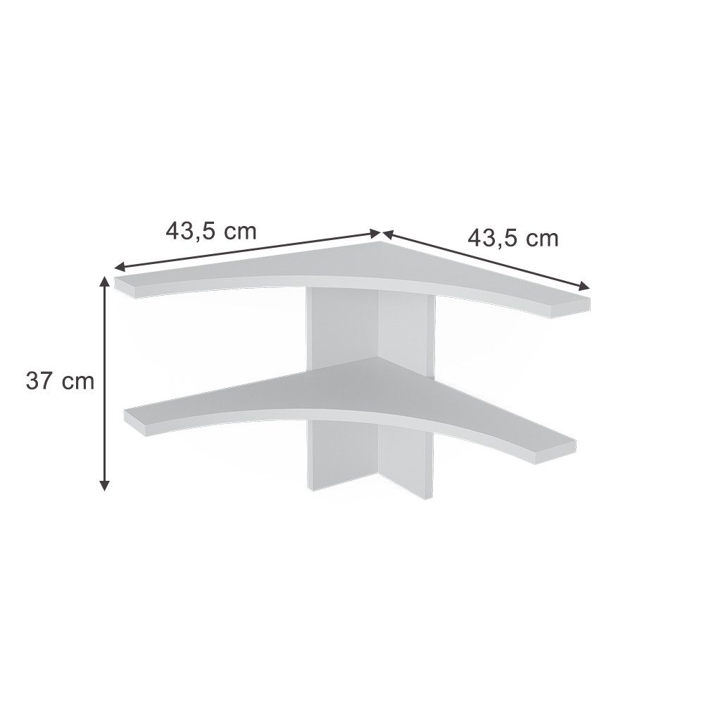 Vicco Eckregal Roman, Weiß, 43.5 x 37 cm günstig online kaufen