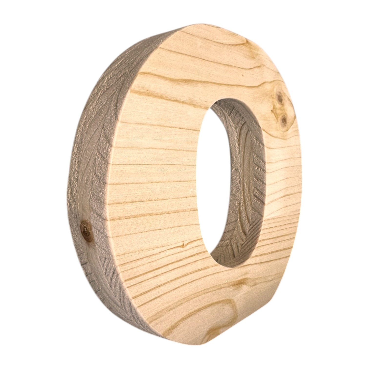 Zayno Deko-Buchstaben Holzbuchstabe "O" aus massivem Fichtenholz (Packung, 1 St., Fördert das Kennenlernen des Alphabetes), in liebevoller Handarbeit aus hochwertigem Fichtenholz gefertigt.