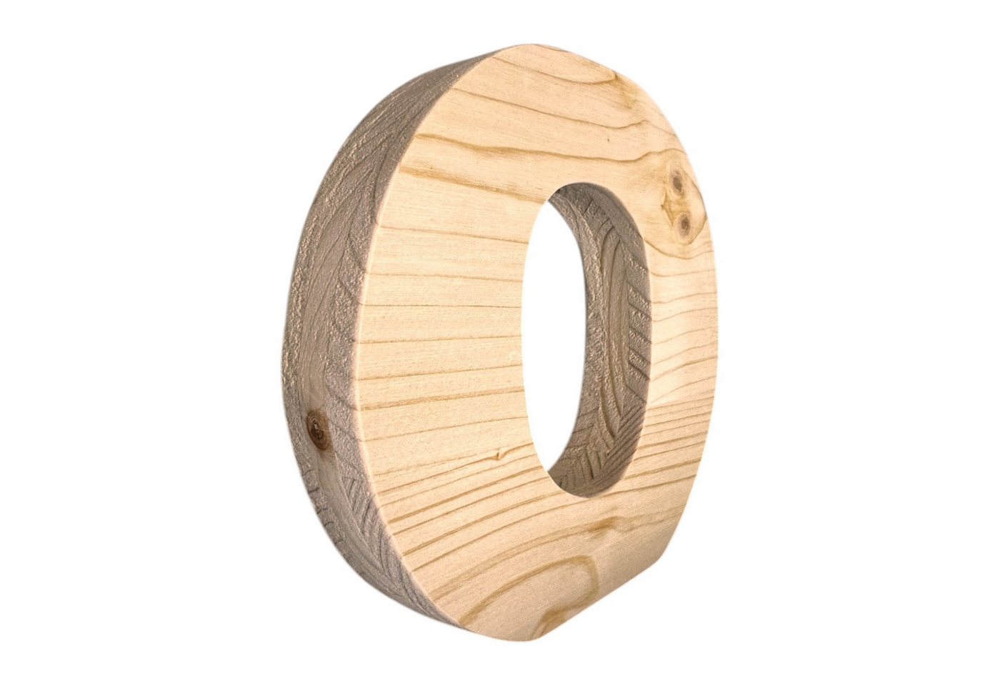 Zayno Deko-Buchstaben Holzbuchstabe "O" aus massivem Fichtenholz (Packung, 1 St., Fördert das Kennenlernen des Alphabetes), in liebevoller Handarbeit aus hochwertigem Fichtenholz gefertigt.