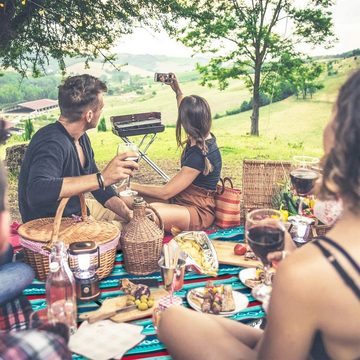 Picknickdecke,Picknickmatte Wasserdicht mit Tragegriff, TLGREEN, 2×2m,für Camping, Picknick, Wandern, BBQ, Reisen Campingdecke