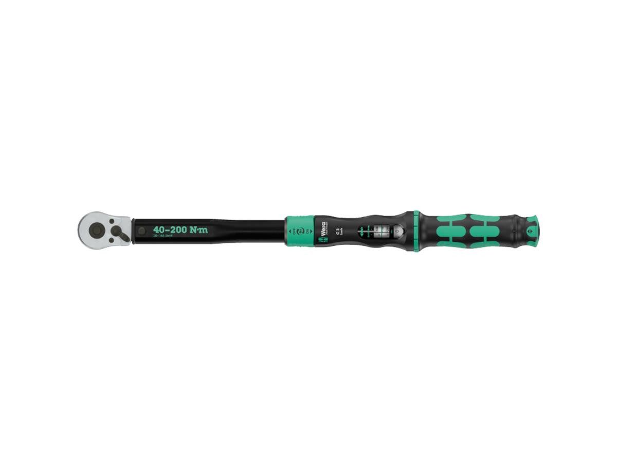 Wera Drehmomentschlüssel Click-Torque Lock C 3, 1/2" Vierkant-Antrieb, 20-400 Nm, Torque Lock Funktion