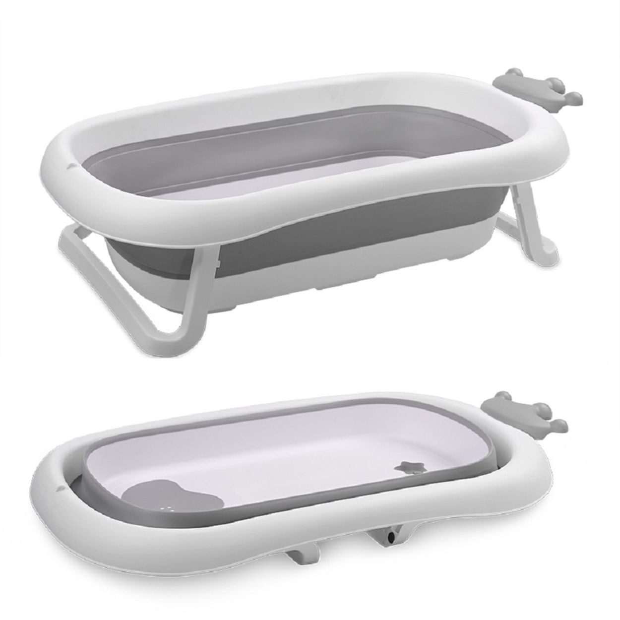LORELLI Babybadewanne Royal, 83 cm, faltbar, Ablauf mit Schutzdeckel, rutschfeste Beine, ab Geburt